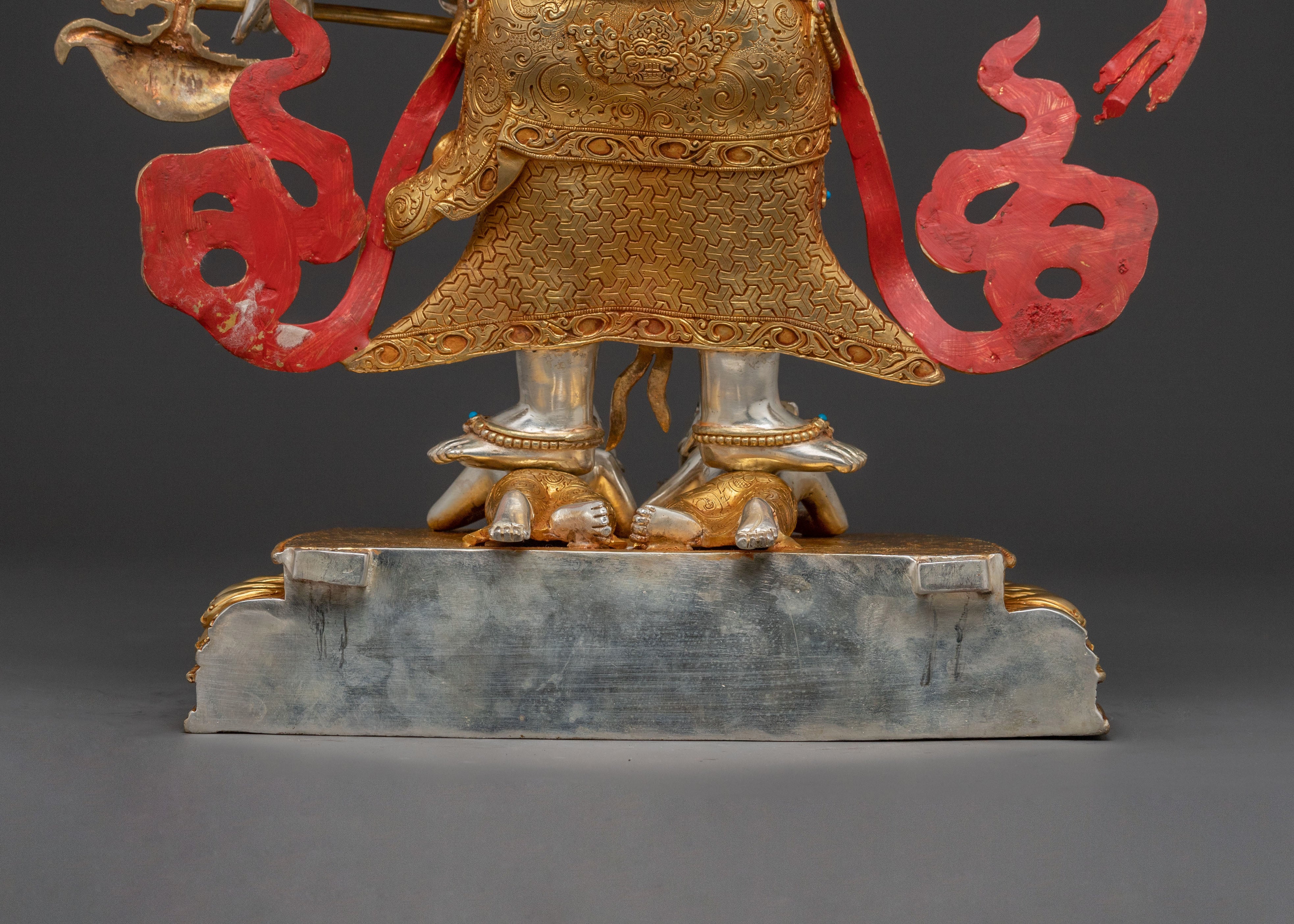 White Mahakala Statue Protector of Prosperity