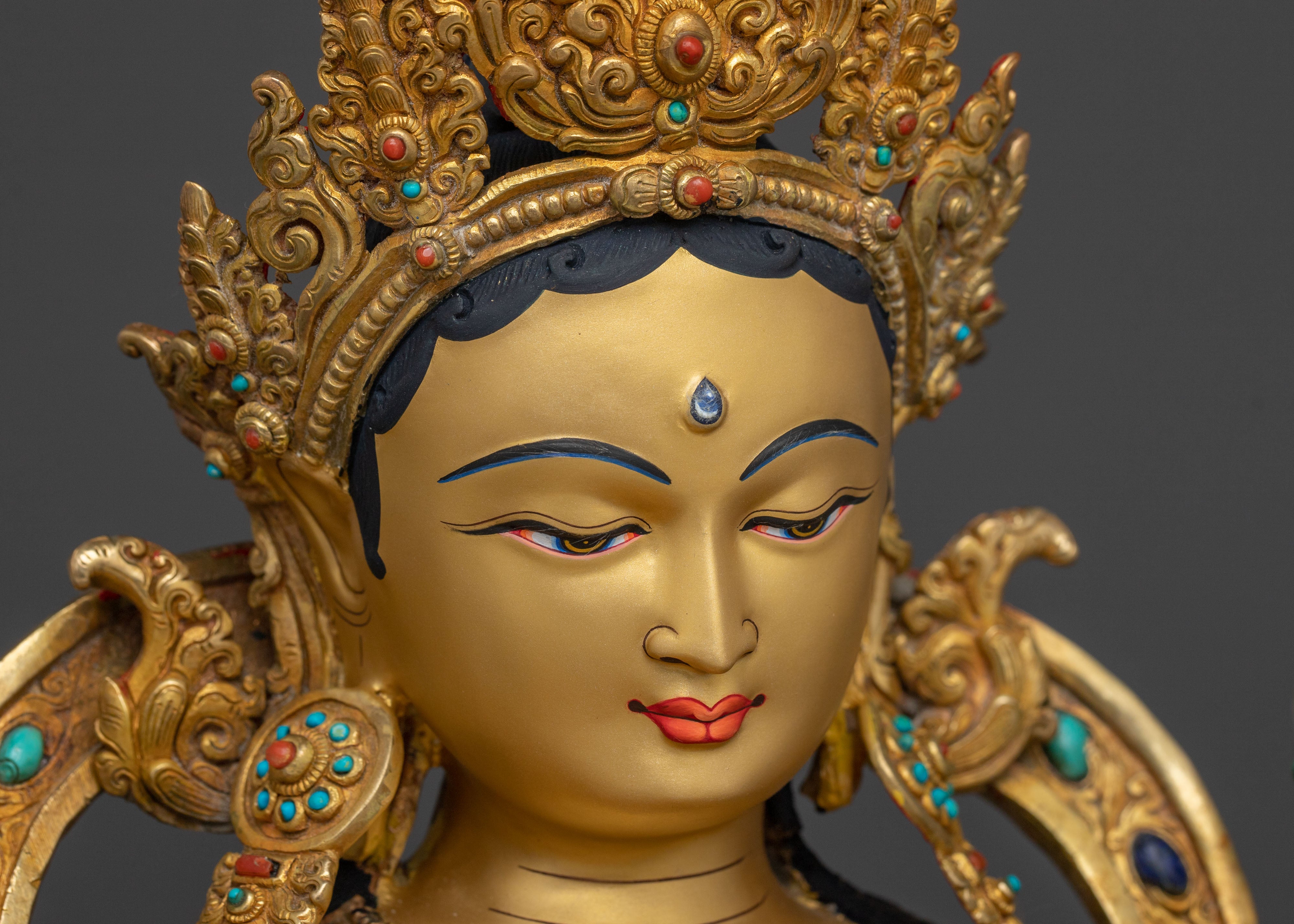 Sacred Goddess Green Tara Statue | Symbol of Compassion