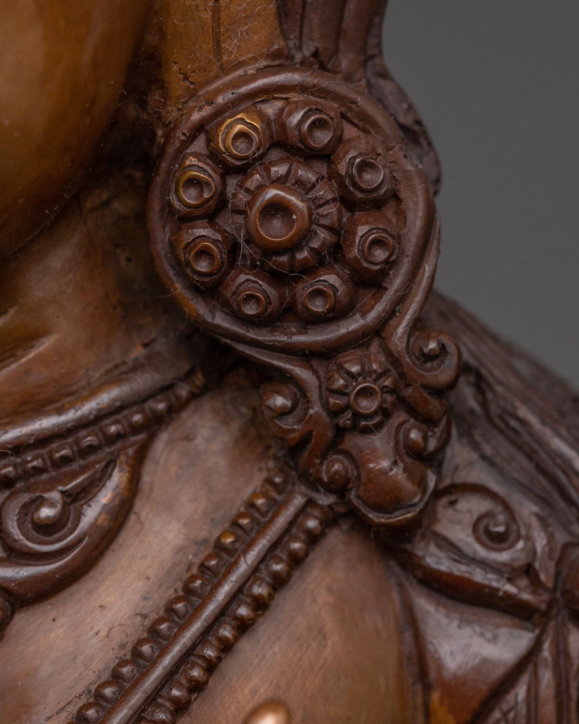 Green Tara Sacred Altar Statue: Oxidized Copper Serenity