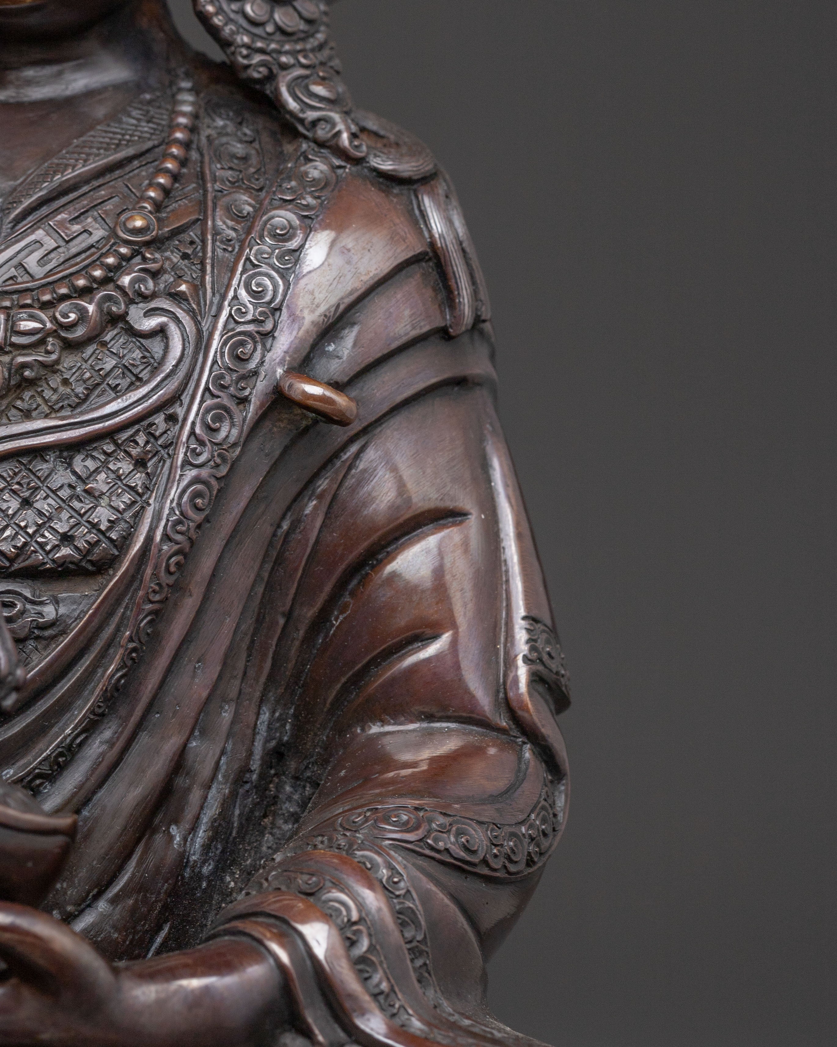 Guru Rinpoche Blessing Statue | Oxidized Copper