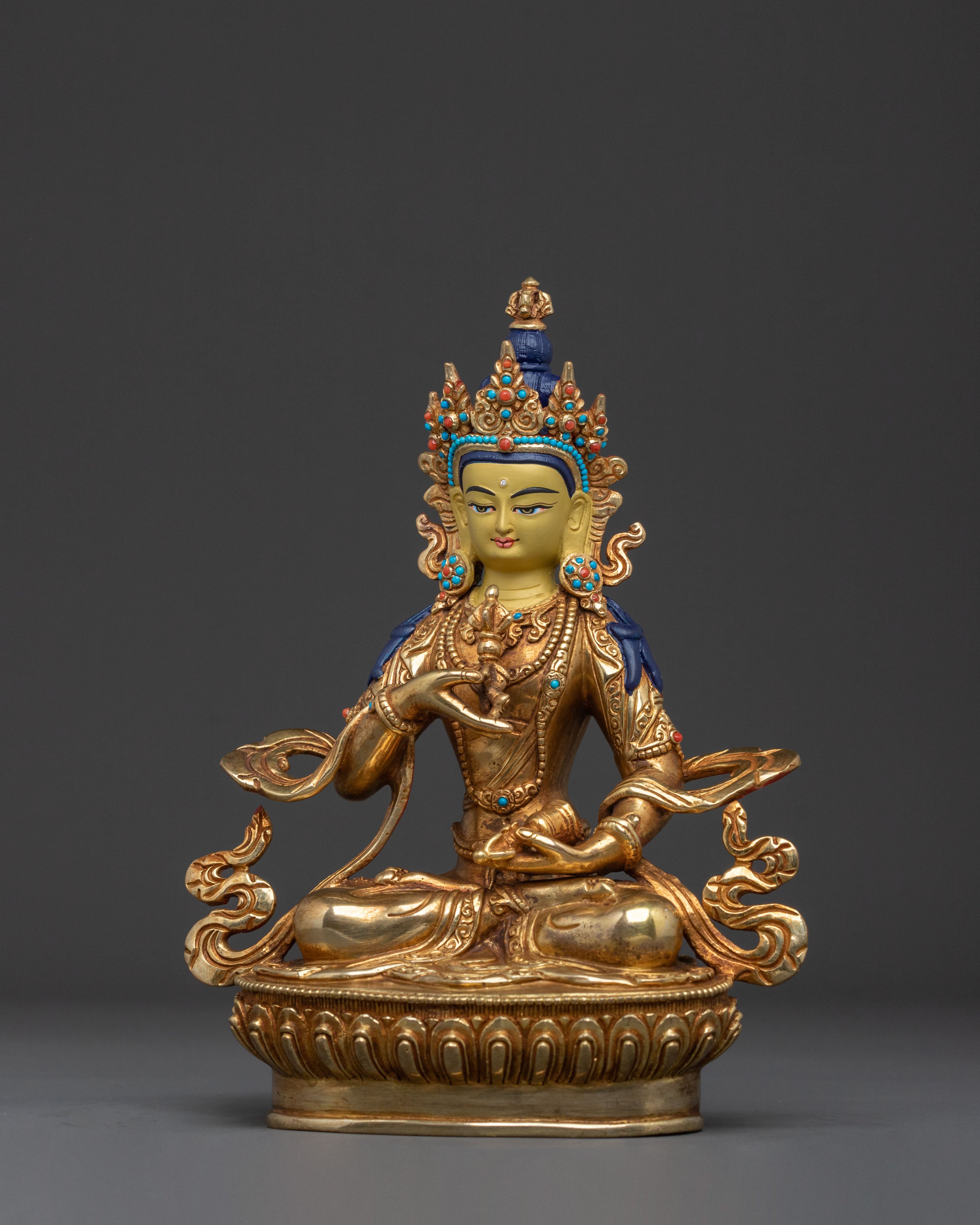 Vajrasattva Statue | 24K Gold Gilded Figurine