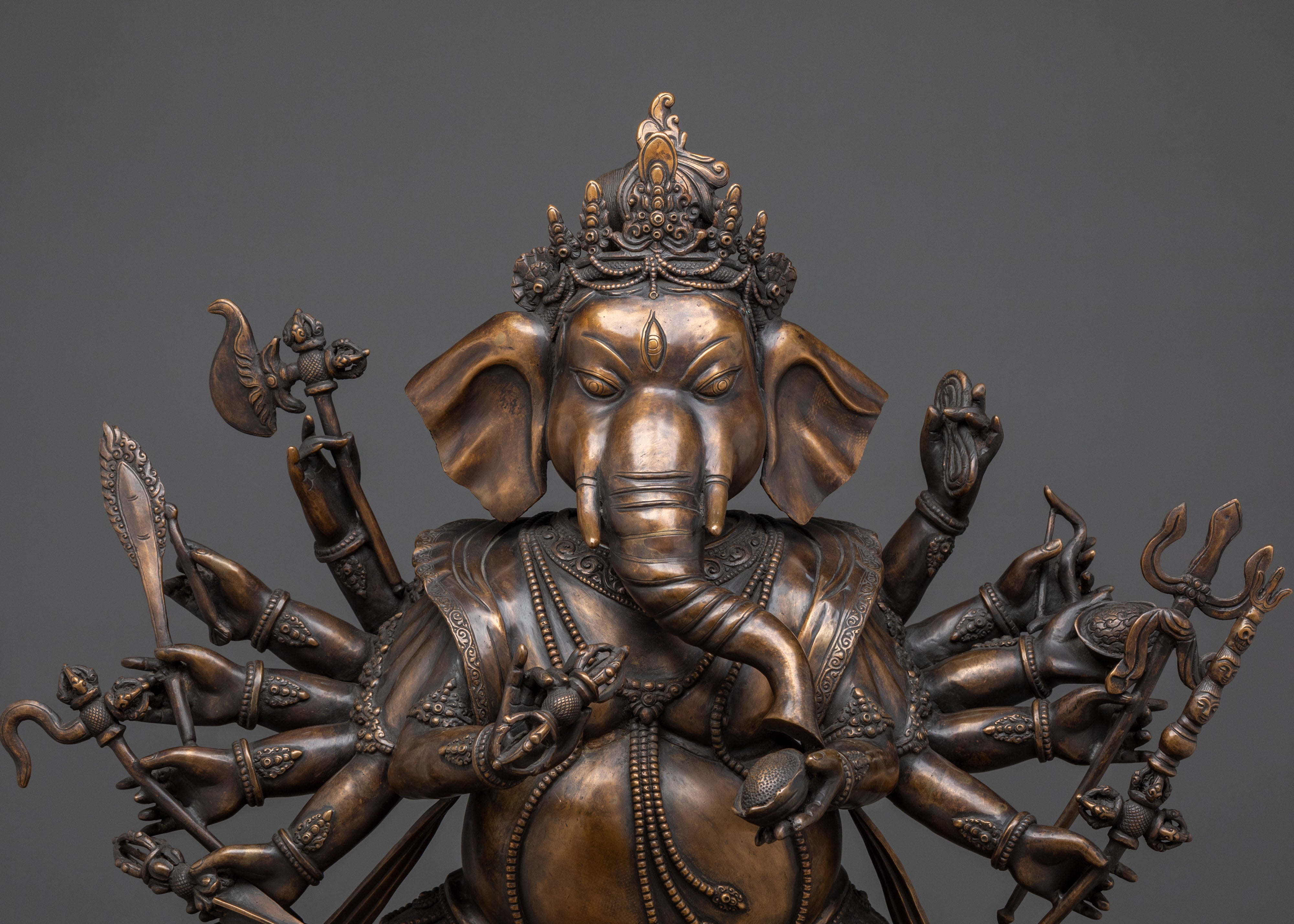 God Ganesha Statue | Handcrafted Sacred Copper Figurine