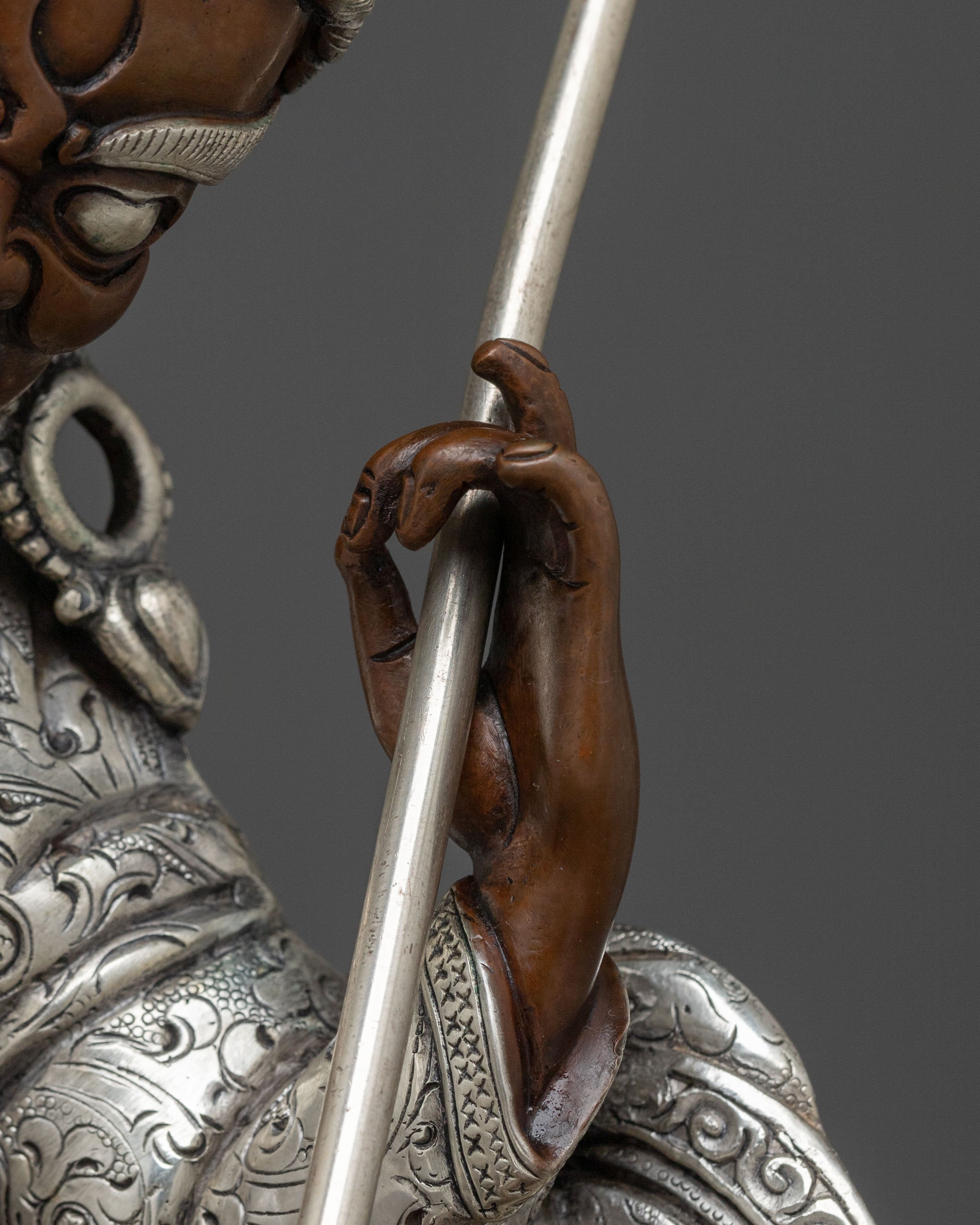 Chimar Sculpture: Handcrafted Silver-Plated Protector
