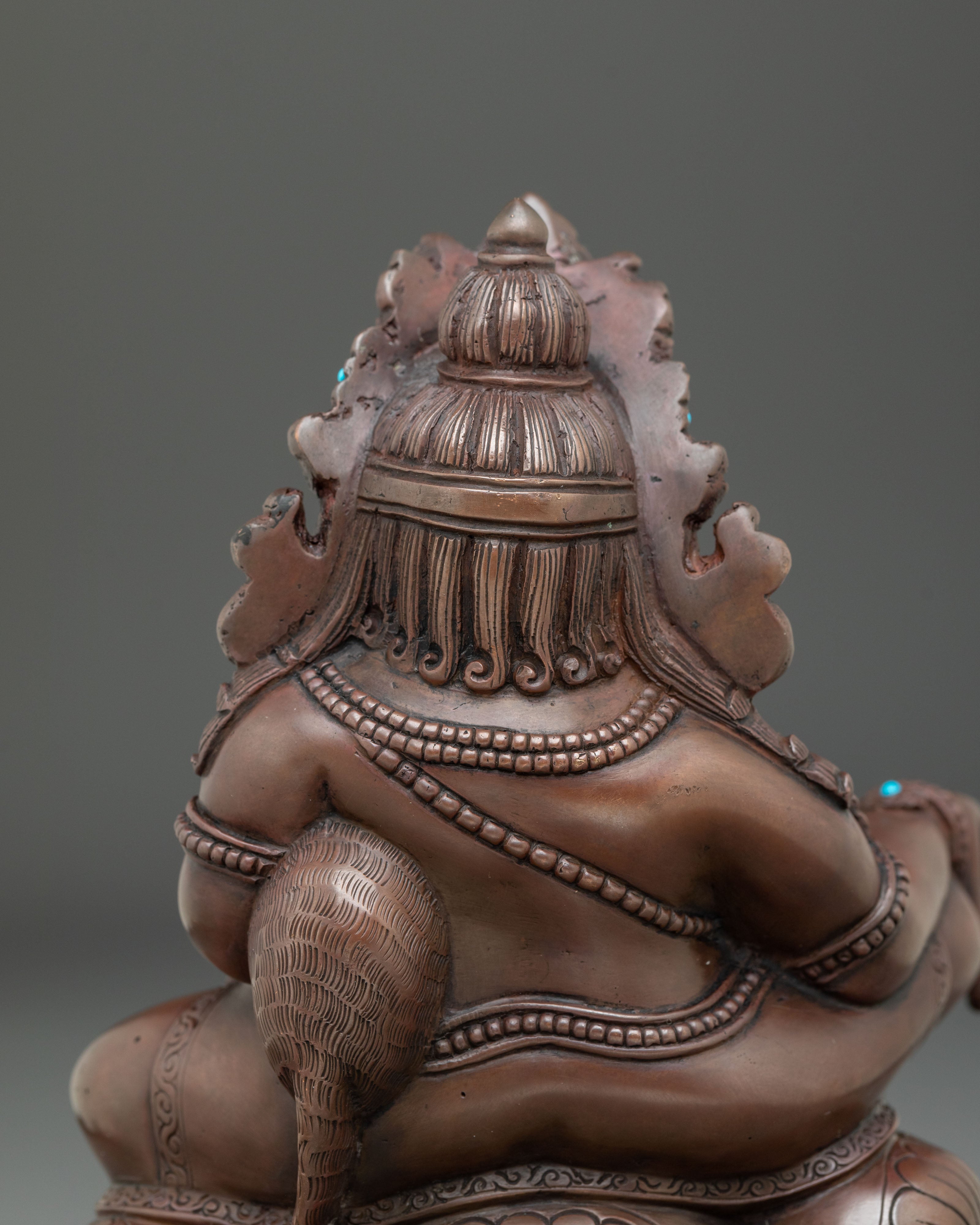 Dzambhala Oxidized Copper Statue | Symbol of Prosperity