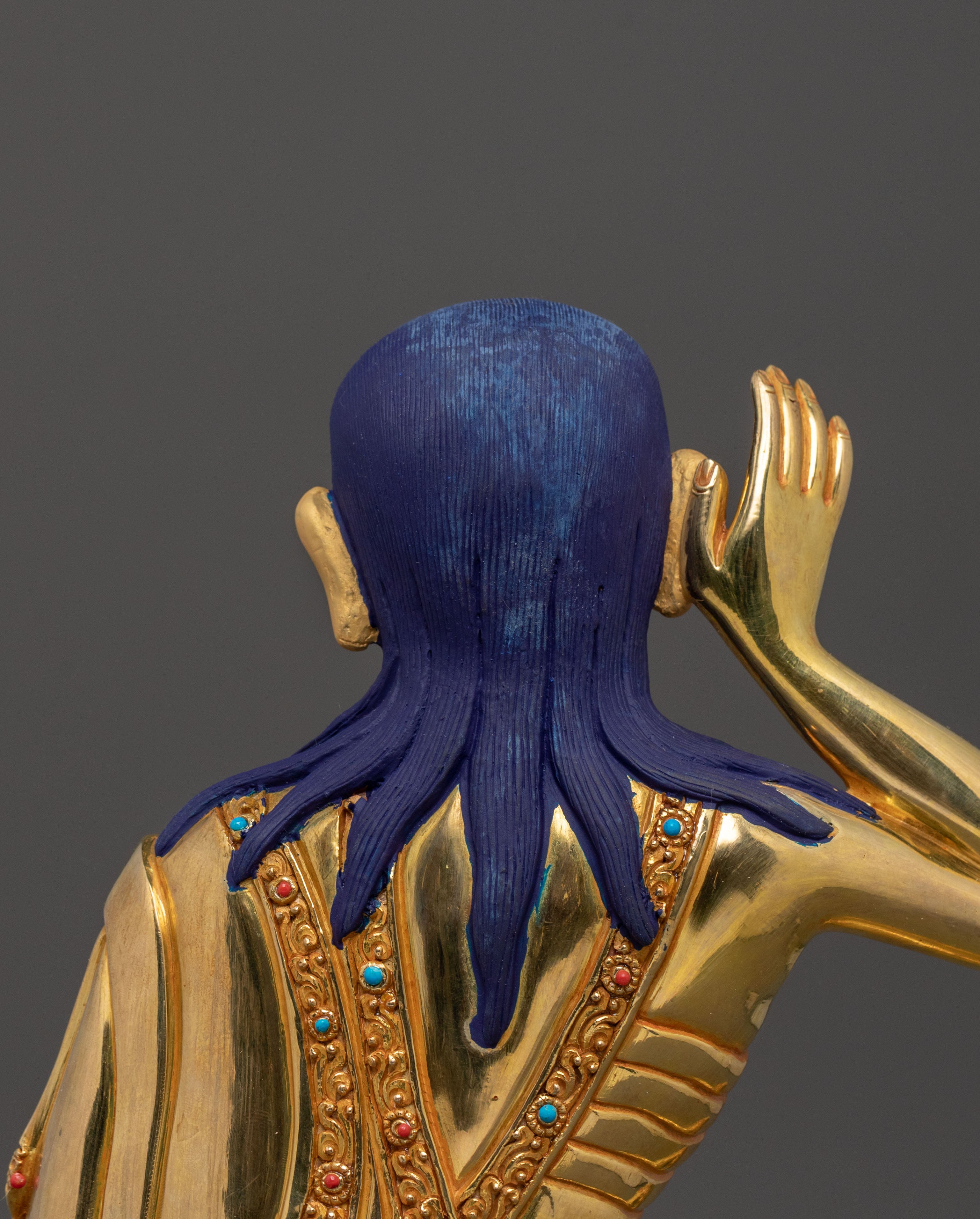 Milarepa Meditation Statue | 24K Gold Gilded