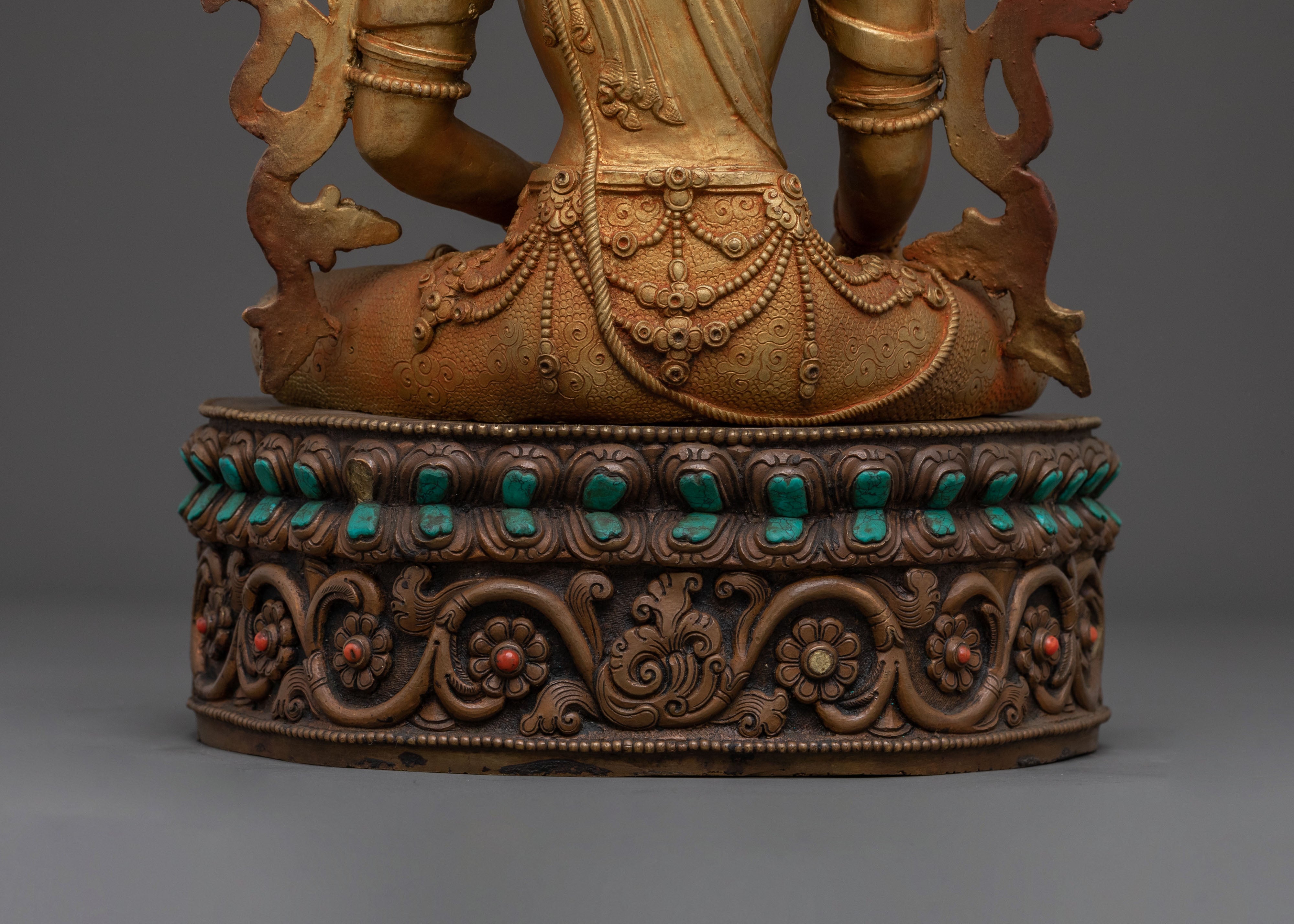 Crown Shakyamuni Statue | Sacred Altar Decor