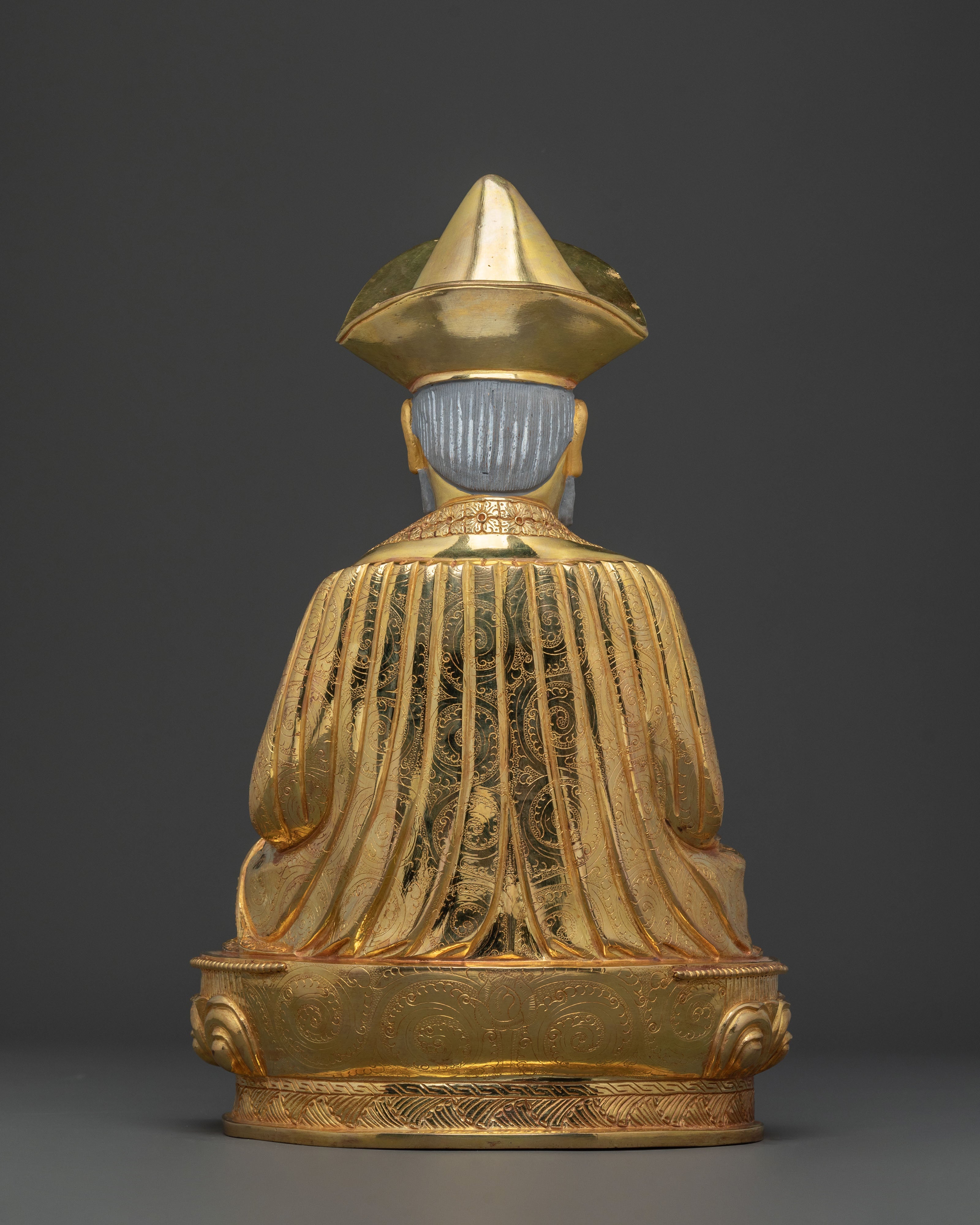 Enlightened Master: Guru Shapdum 24K Gold Gilded Statue