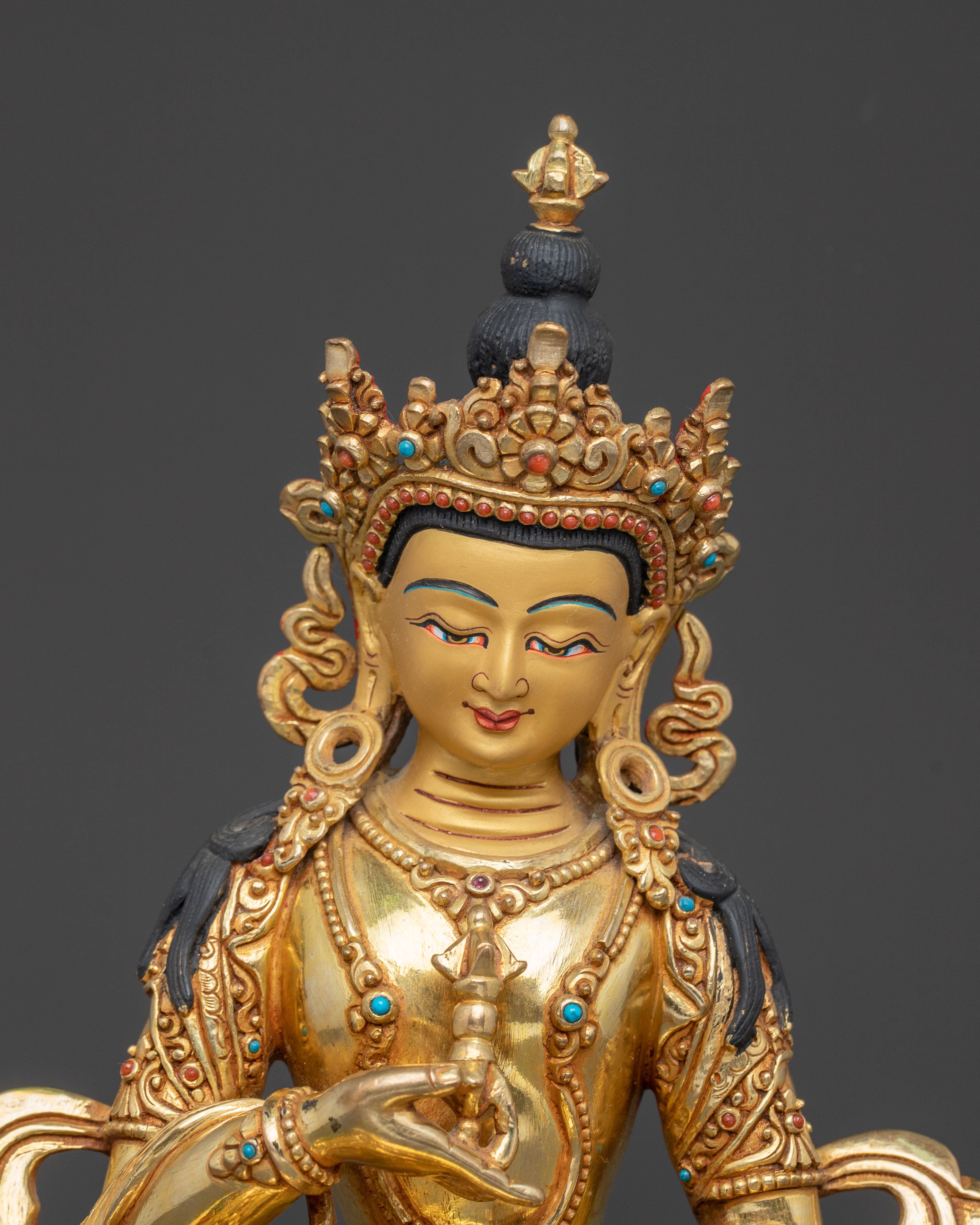 Handmade Himalayan Handcrafted Vajrasattva Copper Statue | Traditional Artwork