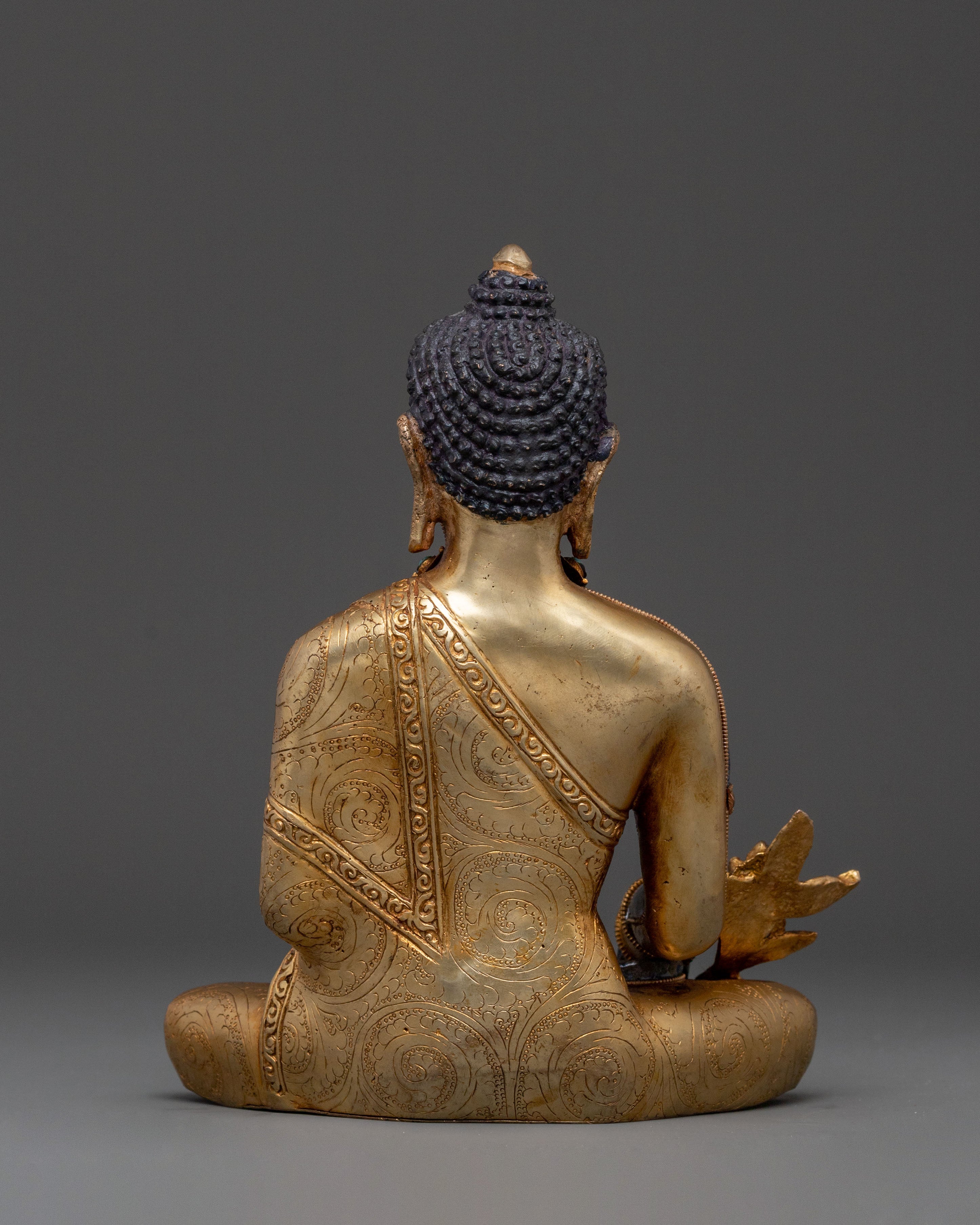 Medicine Buddha Acrylic Painted Statue | Buddhist Decor