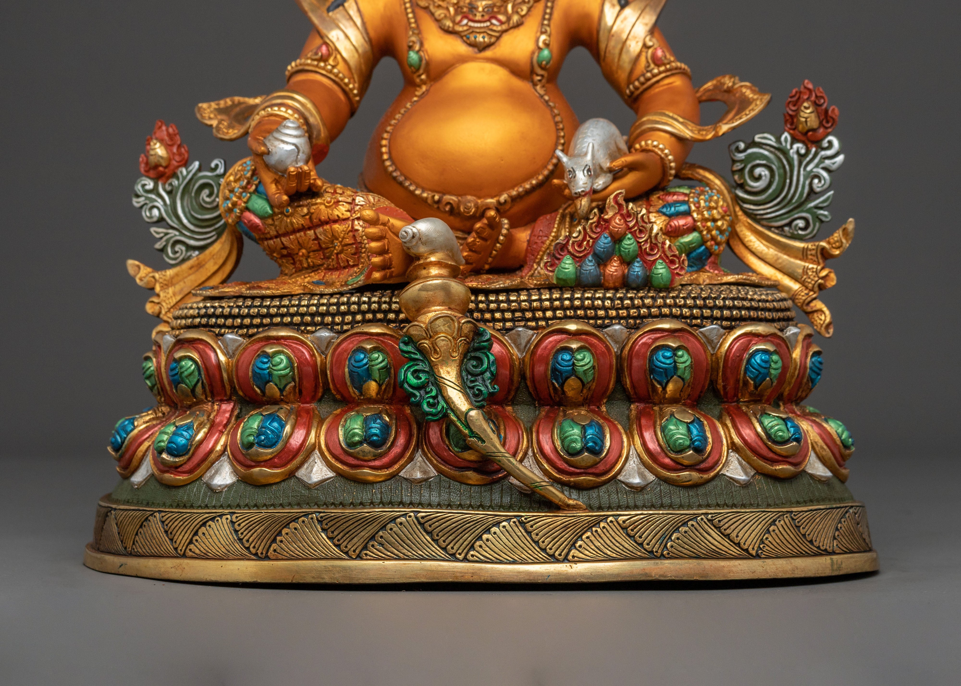 Yellow Dzambhala Sacred Statue | Himalayan Prosperity Art