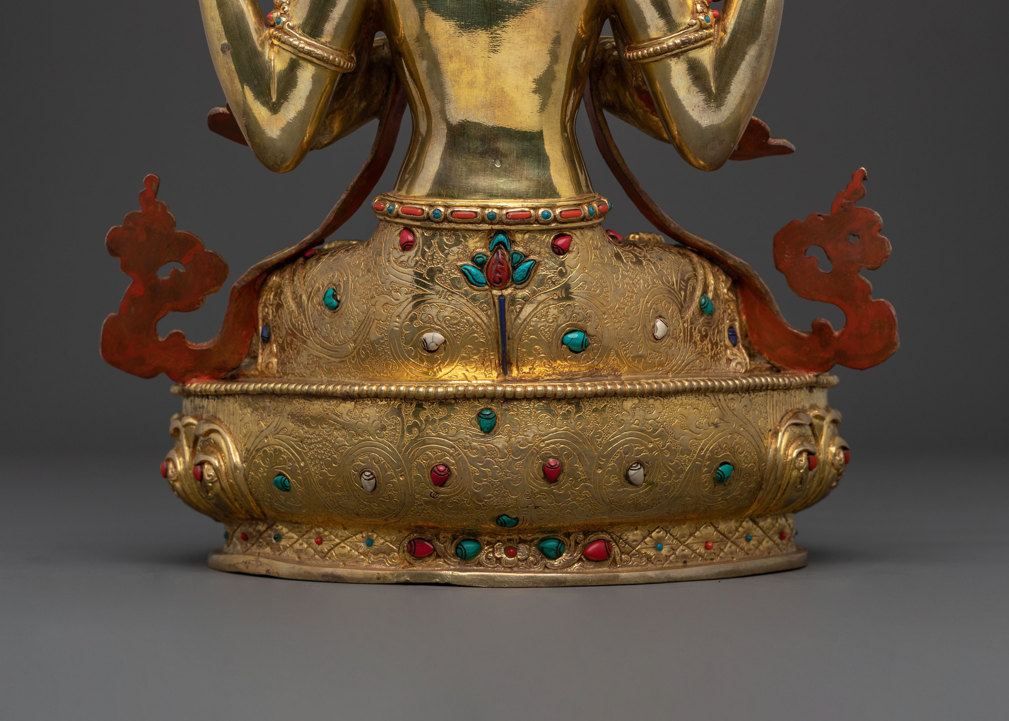 Chenrezig 24K Gold Gilded Statue | Home Decor