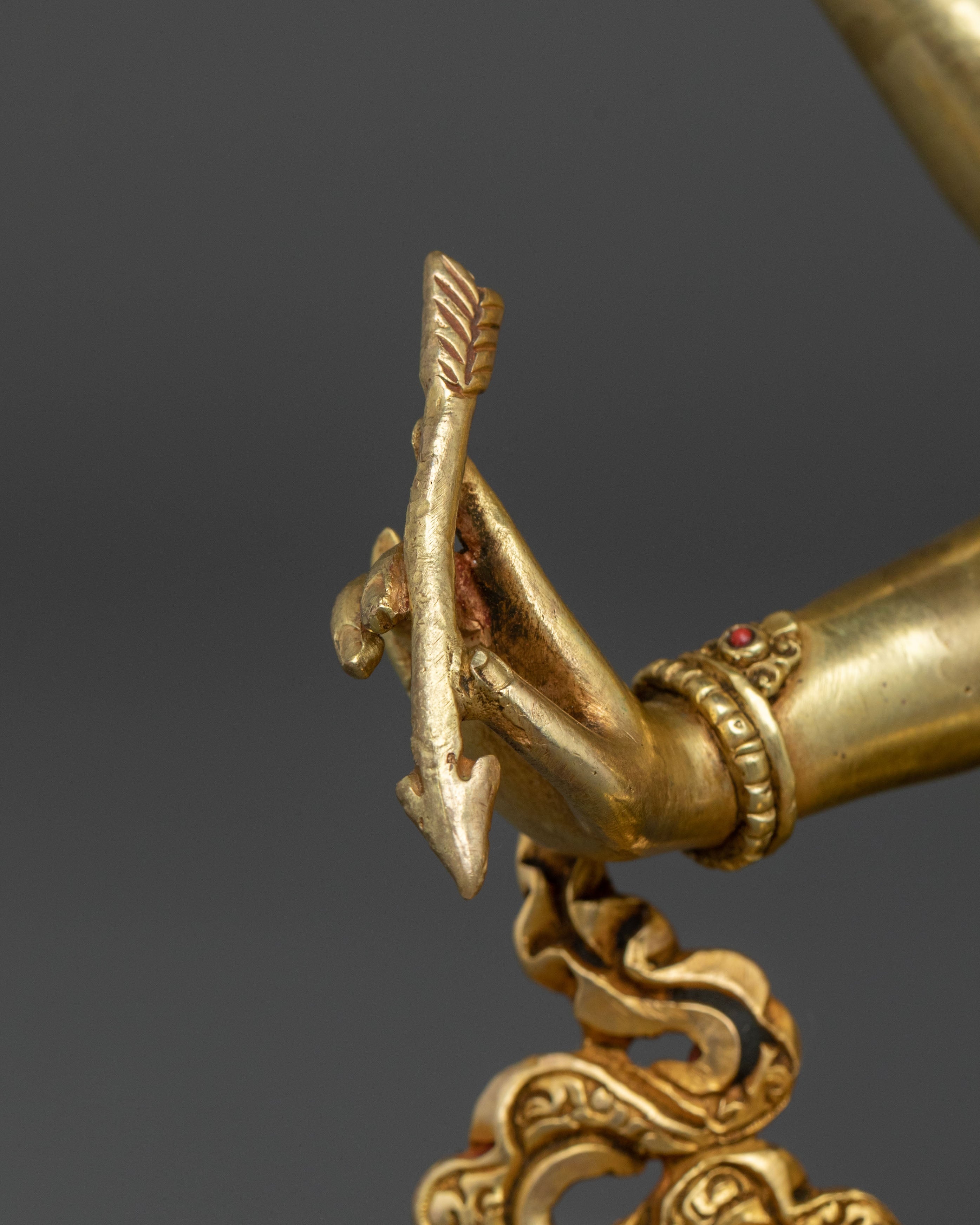 Namgyalma Buddhist Statue: Handcrafted 24K Gold Gilded Statue