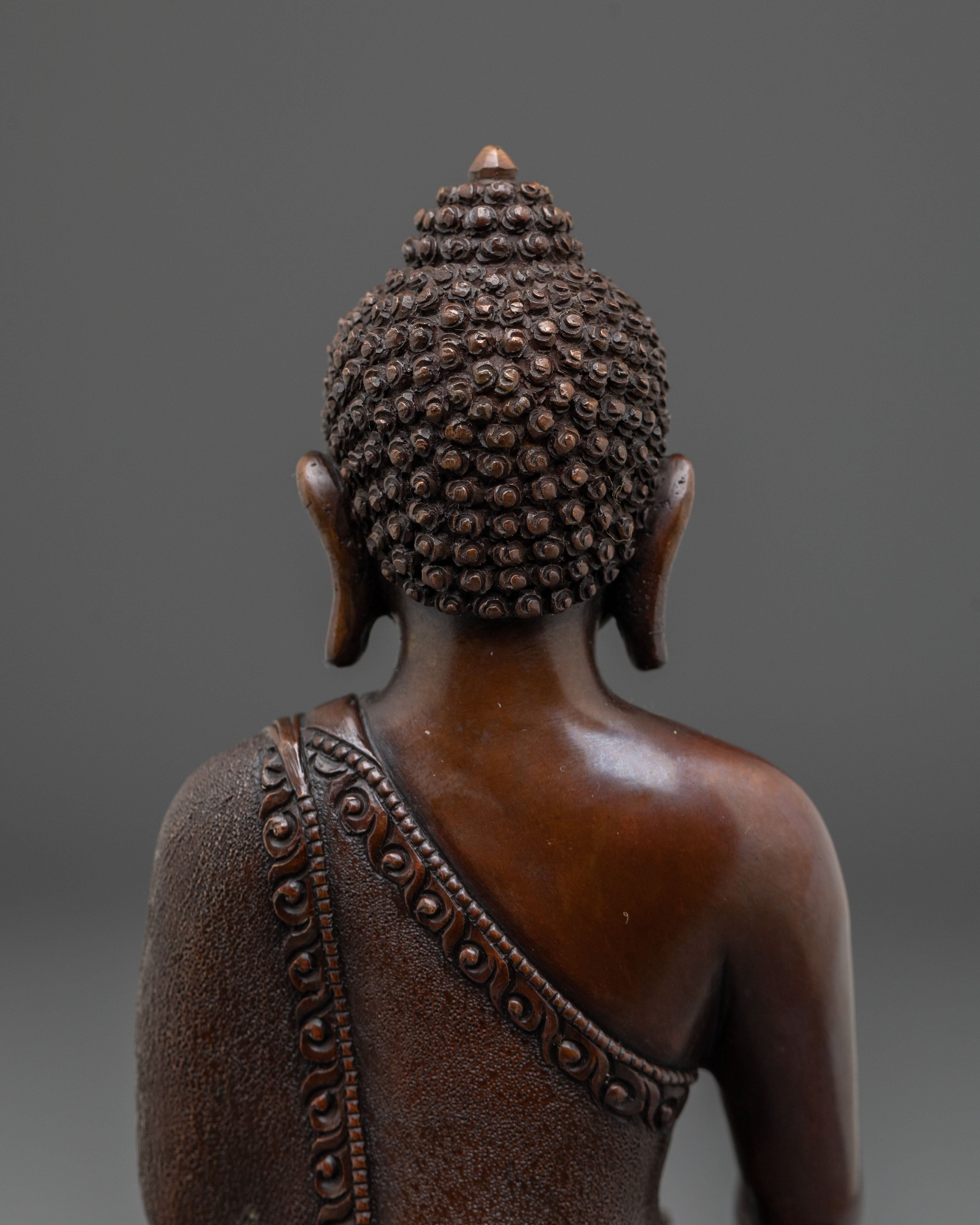 Shakyamuni Buddha Oxidized Copper Statue | Serene Craftsmanship