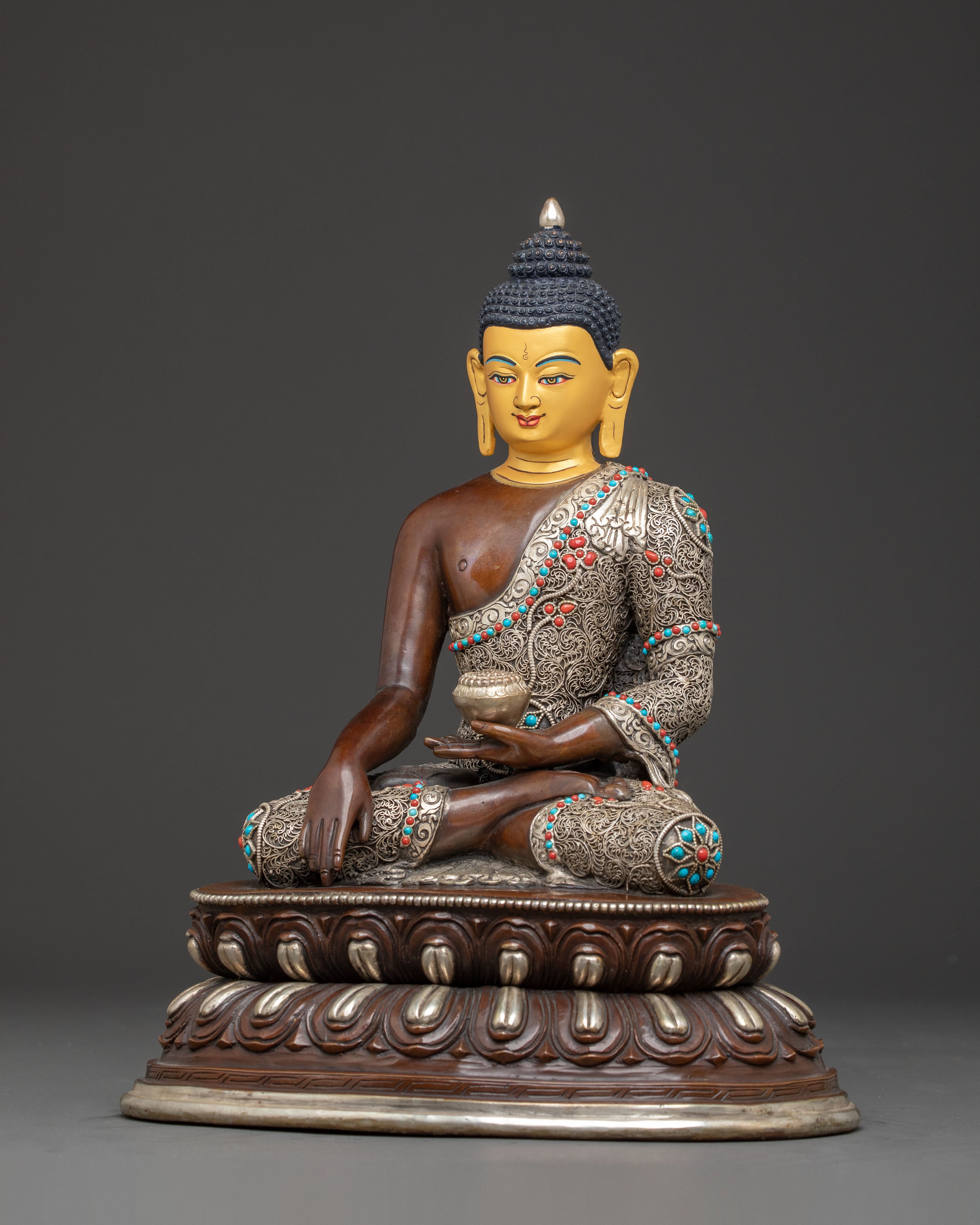 Himalayan Copper Statue of Buddha Shakyamuni | The Enlightened One