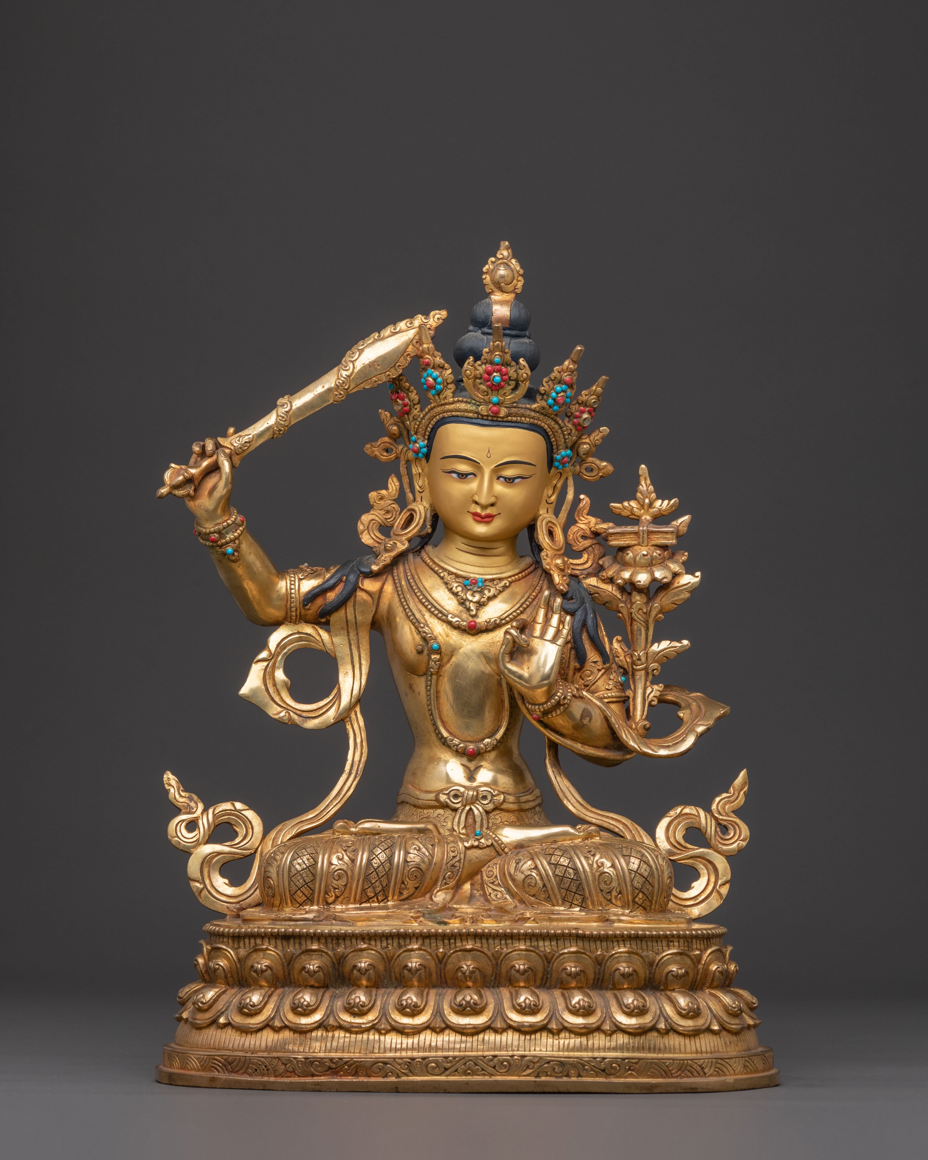 Wisdom Swords Light Manjushri Statue