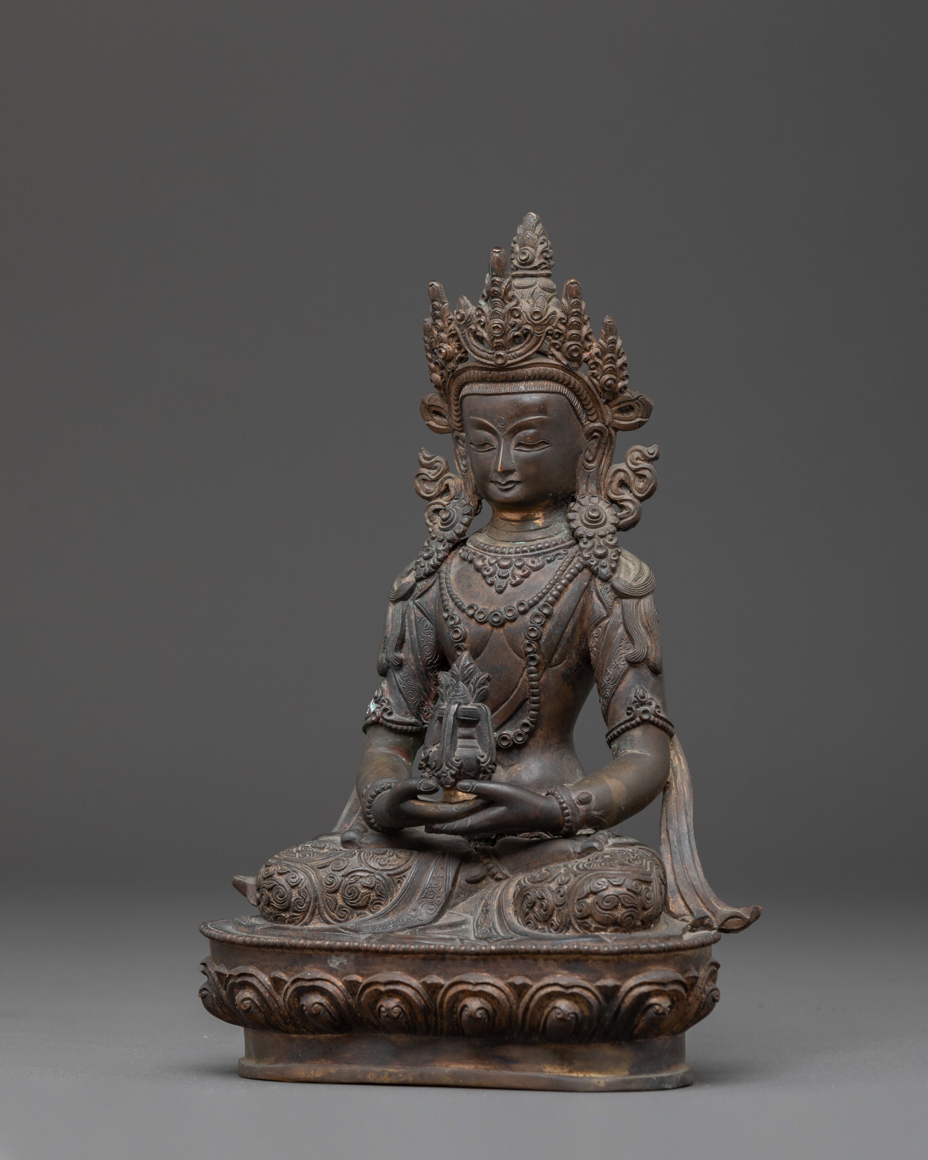 Handcrafted Tibetan Amitayus Buddha Statue | Buddha of Long Life