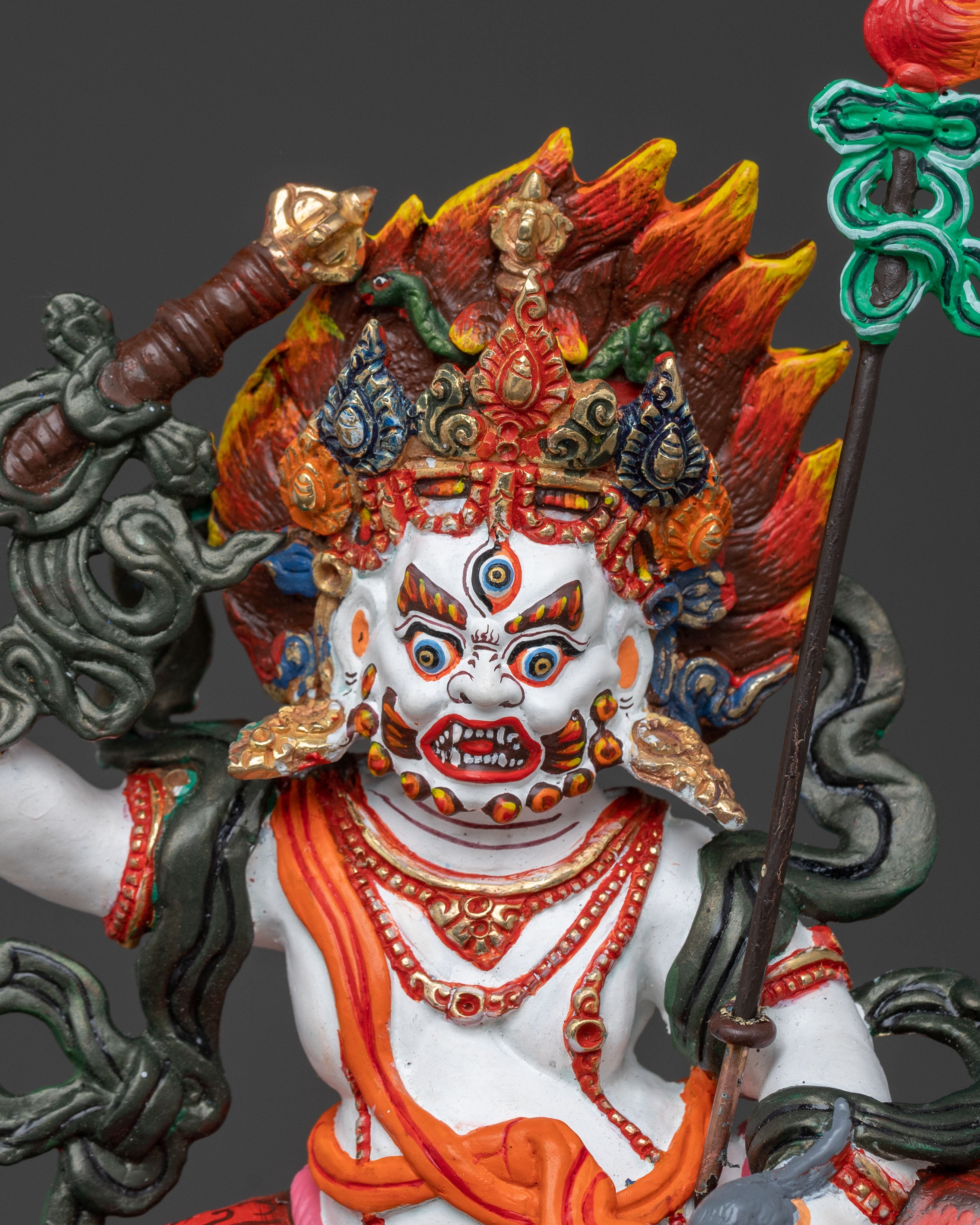 White Dzambhala Sacred Idol for Financial Blessings & Good Fortune