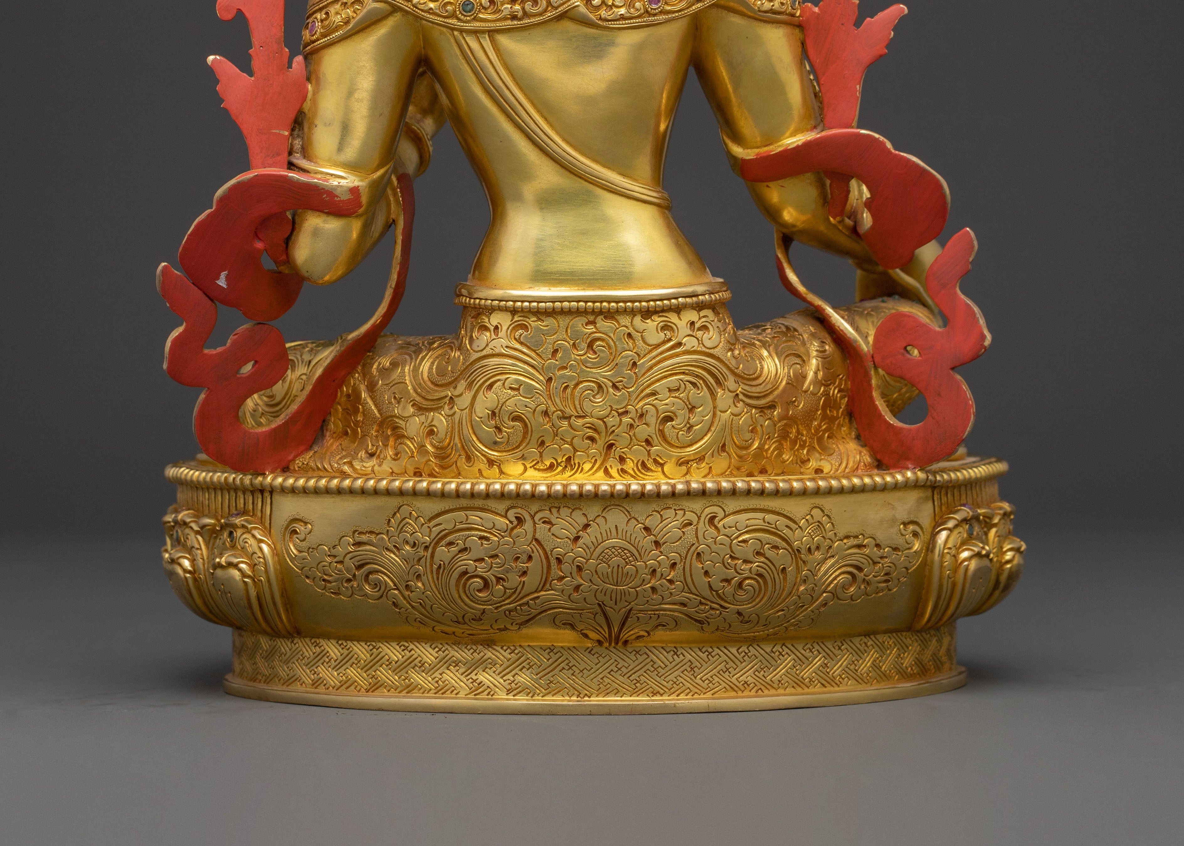 Green Tara: Handcrafted 24K Gold Gilded Statue