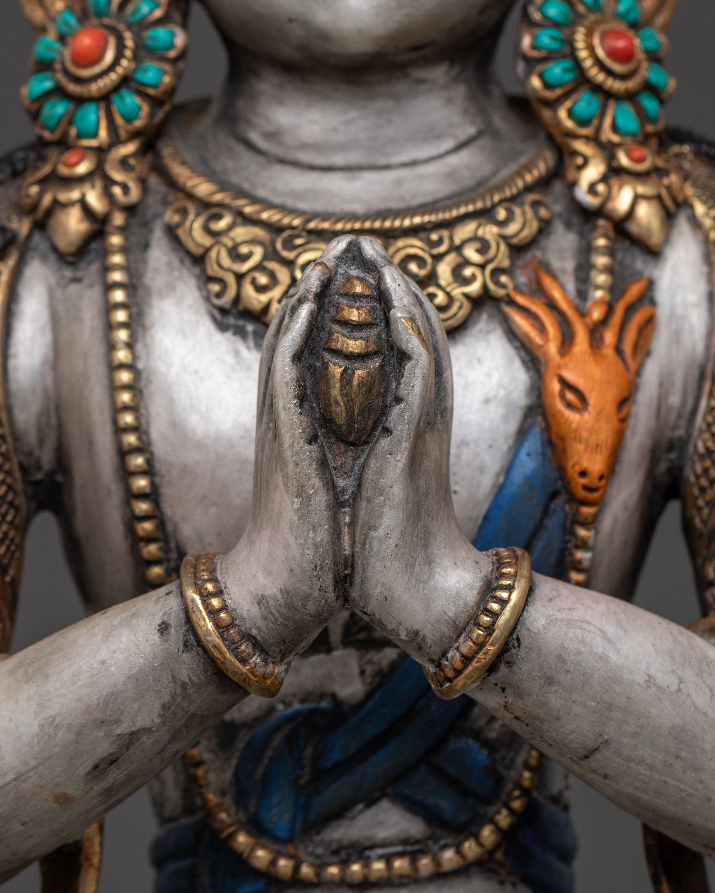 Traditional Himalayan Figurine of Chenrezig