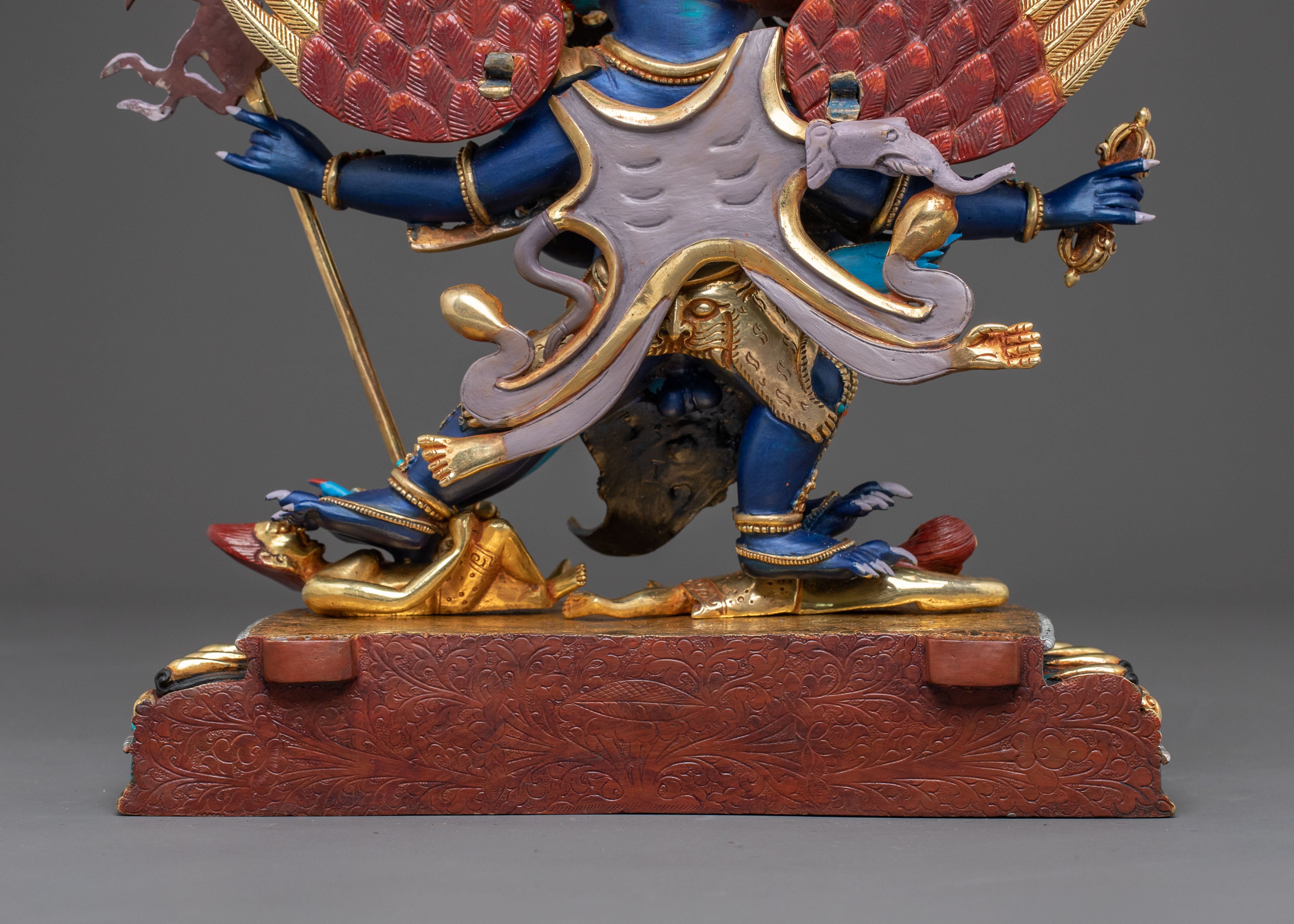 Vajrakilaya Wrathful Deity Sculpture | Buddhist Altar Decor