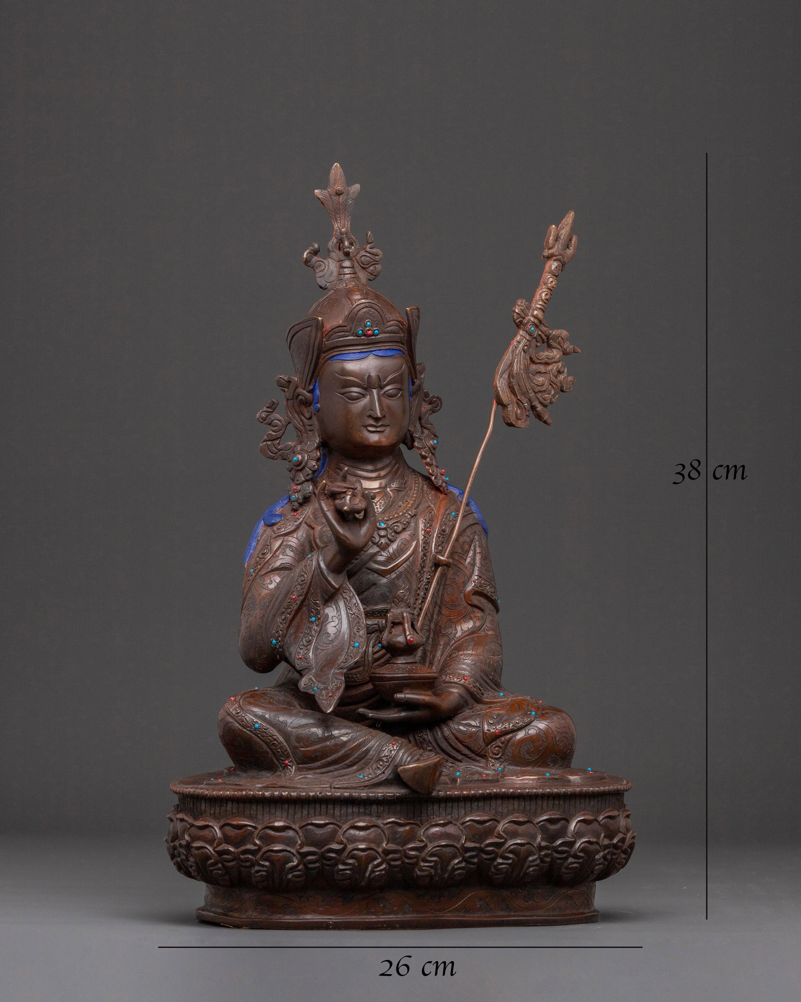 Handcrafted Guru Tsokye Dorje Divine Statue for Altar