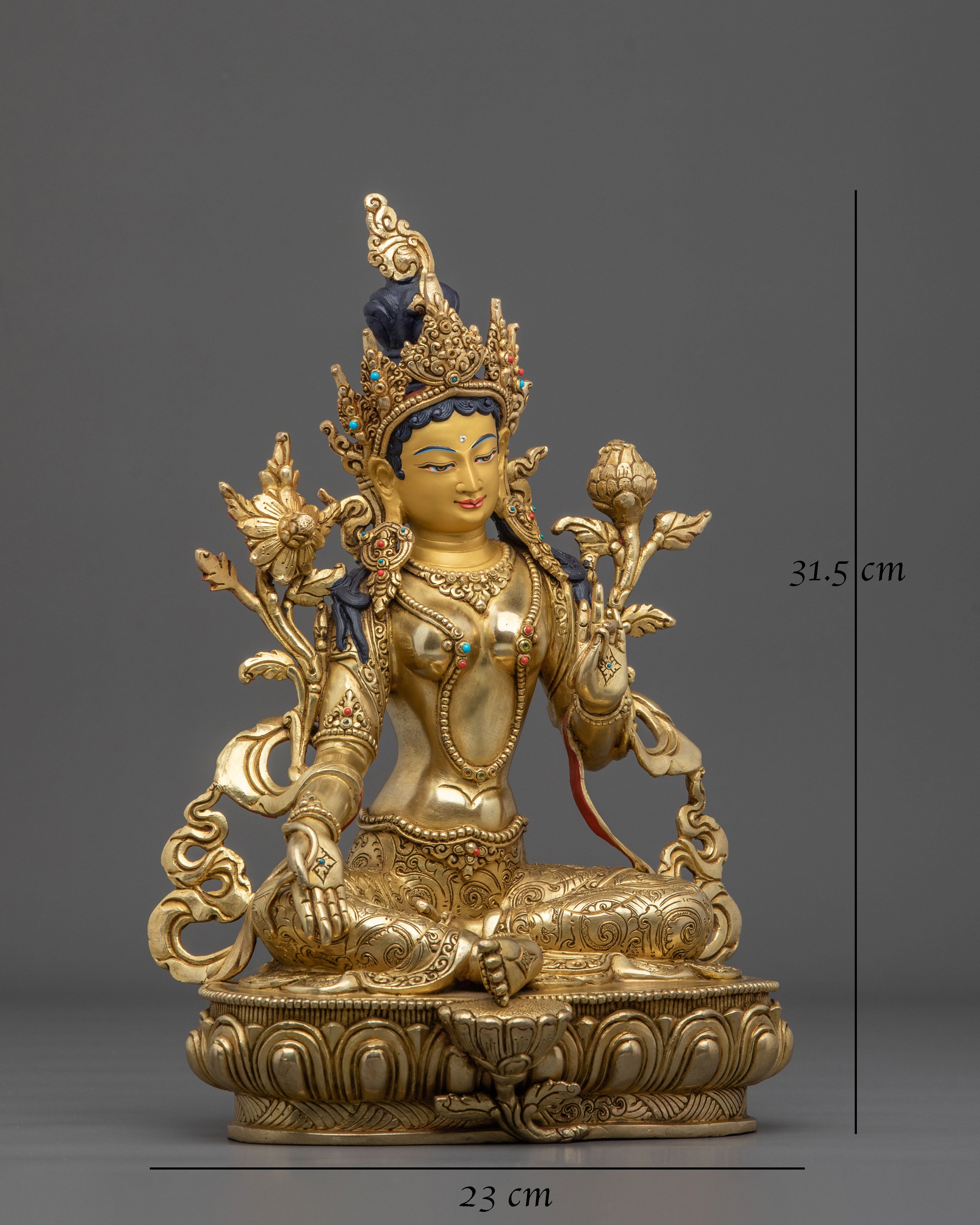 Green Tara Statue: Embodiment of Fearless Compassion