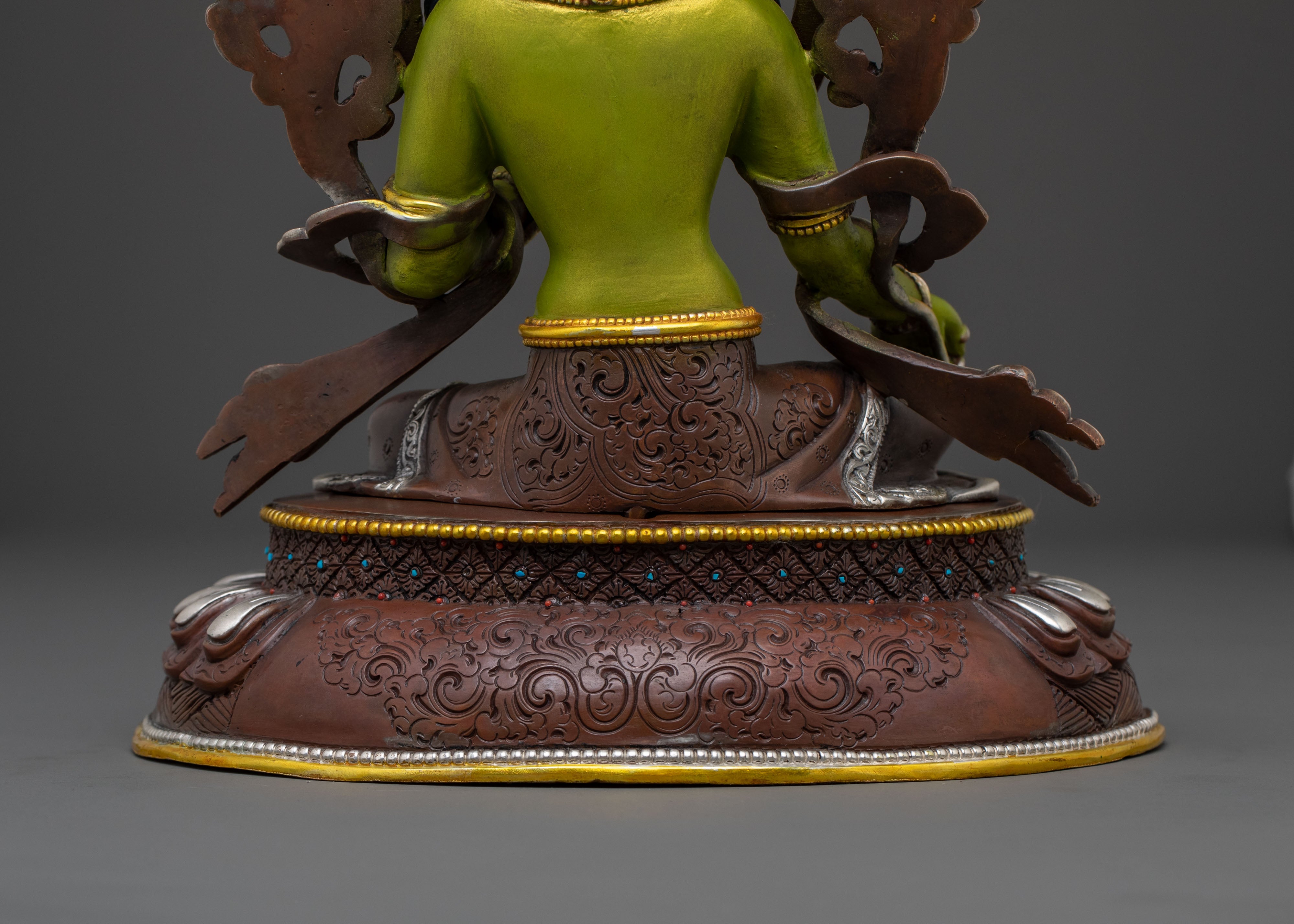Green Tara Sculpture: Goddess of Compassion, Healing & Protection