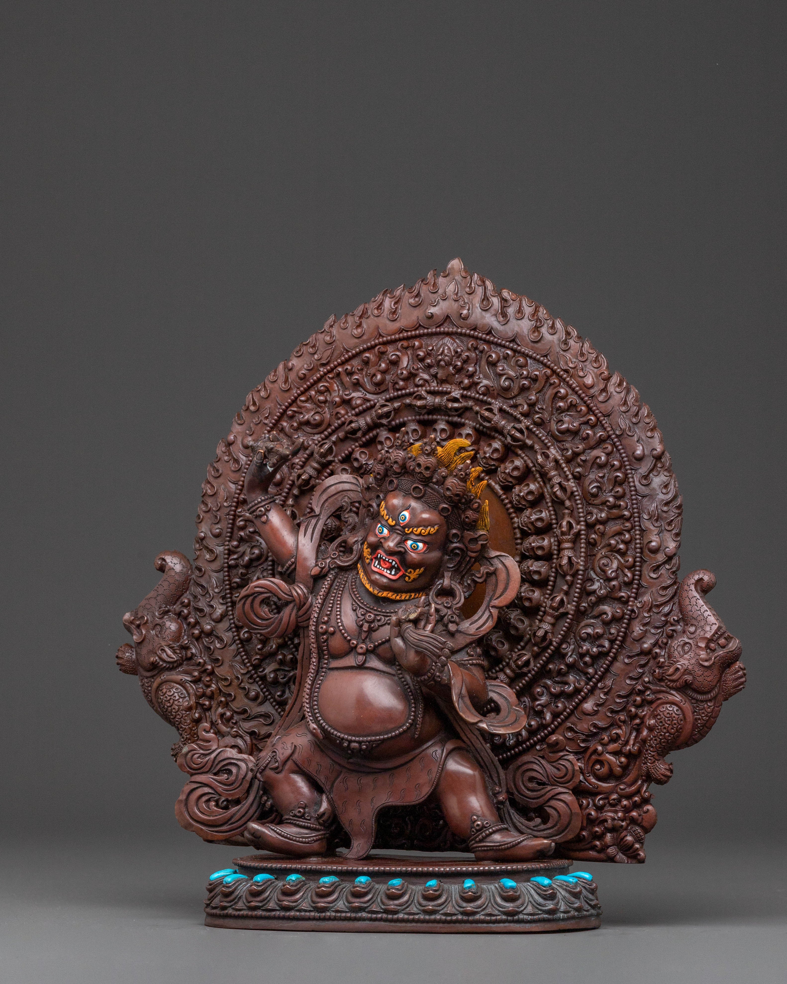 Vajrapani Sacred Statue – Oxidized Copper Artwork
