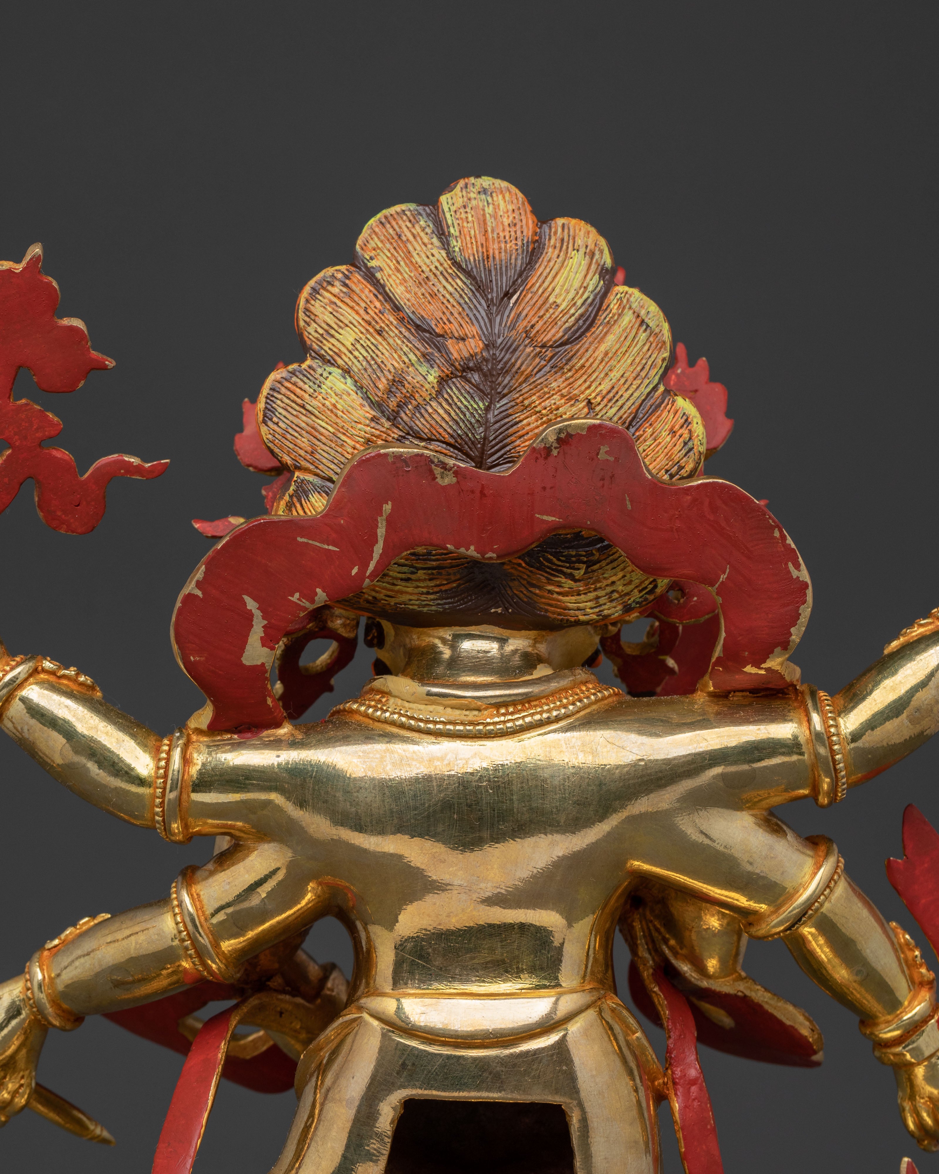 Handcrafted White Mahakala Statue | Divine Protector