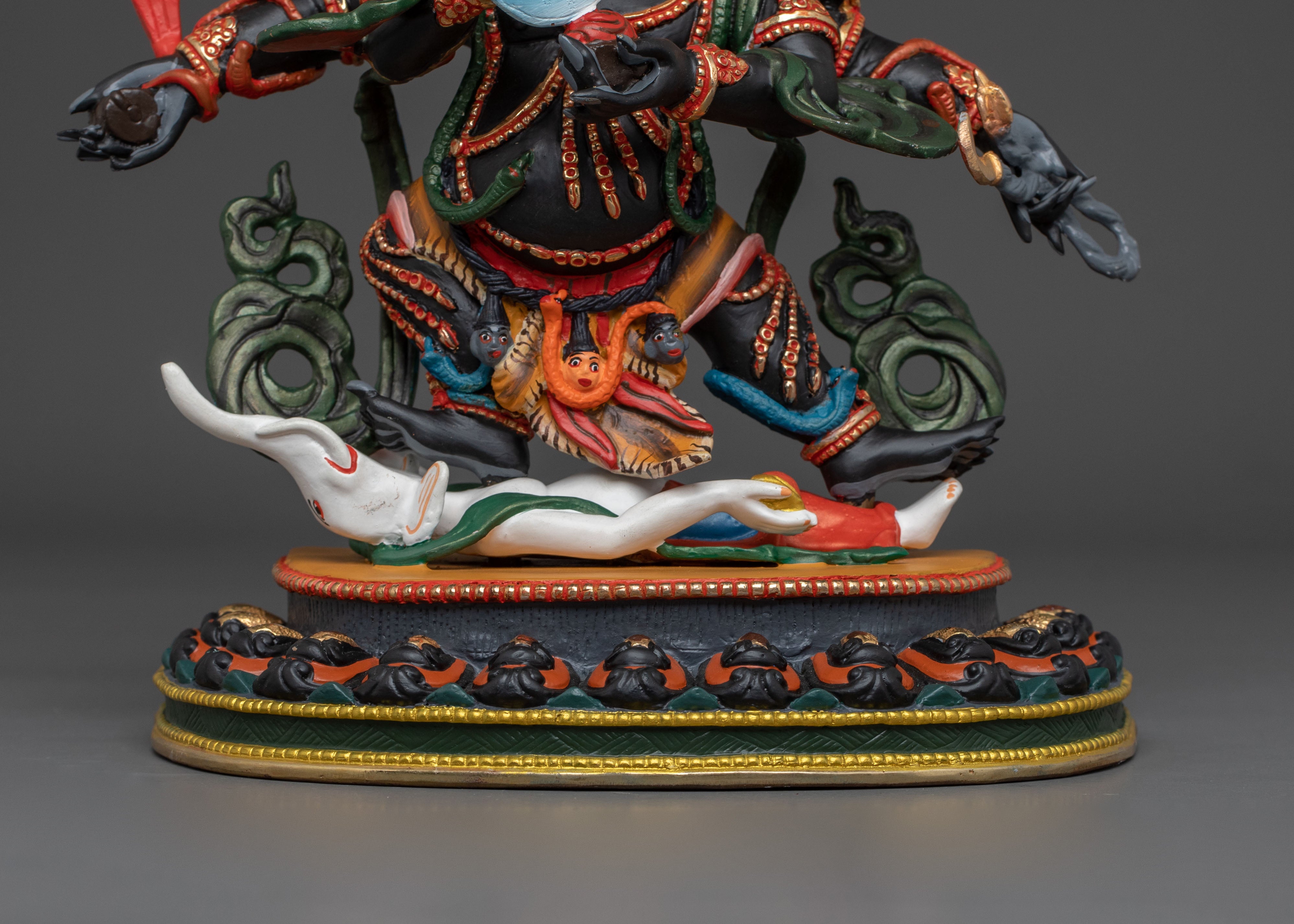 Six Armed Mahakala Wrathful Figurine | Home Decor