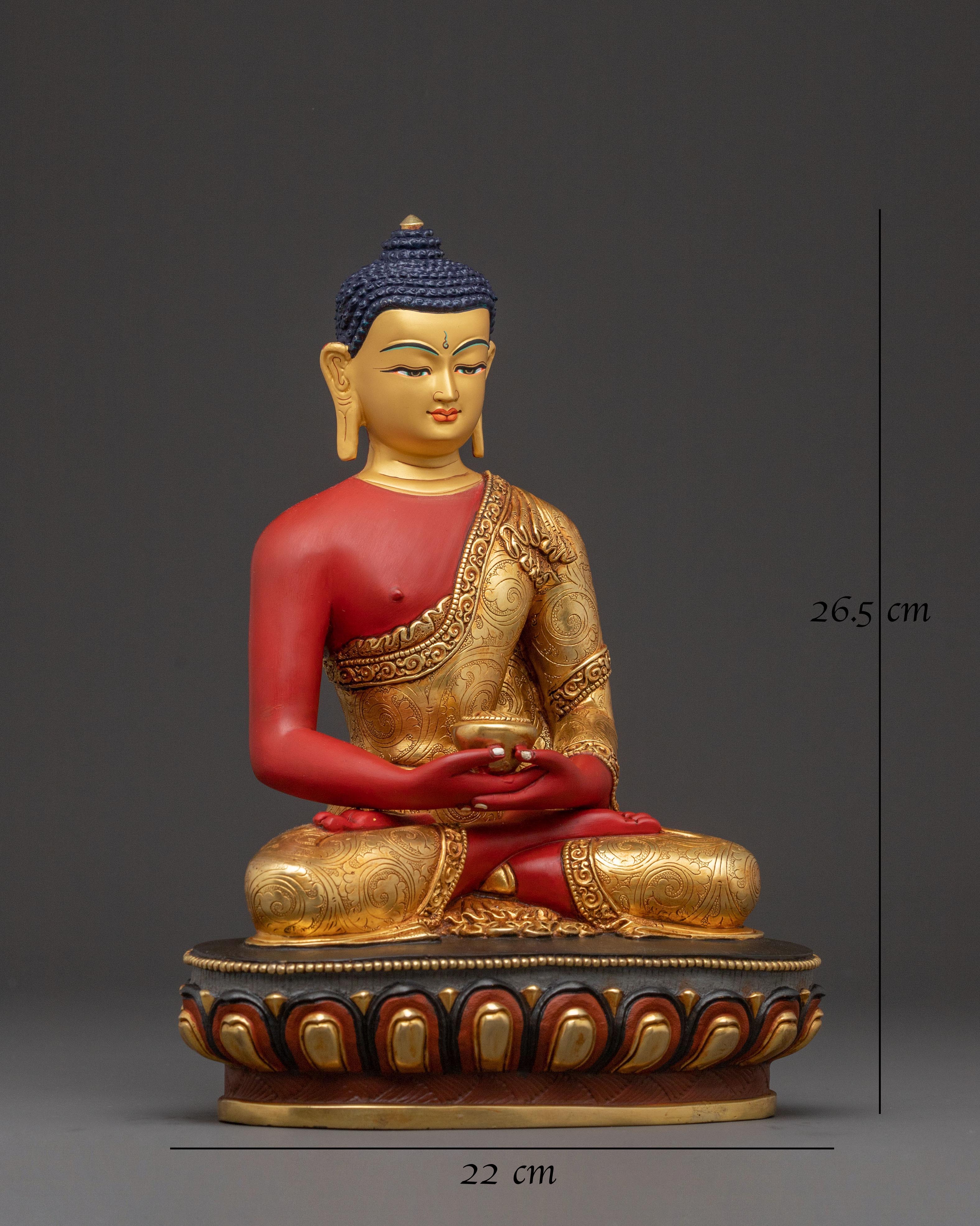 Amitabha Buddha - Radiant Golden Sculpture
