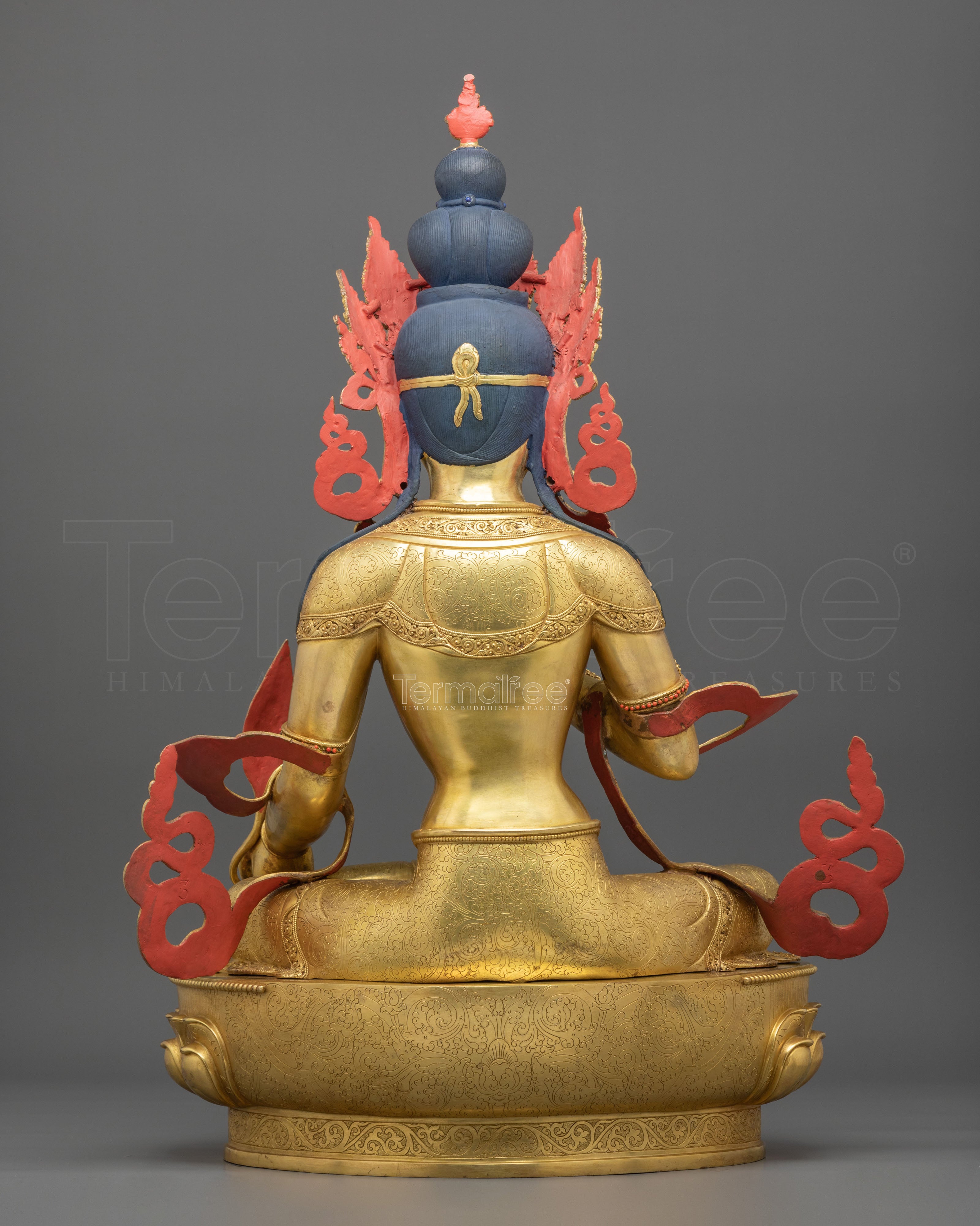 Kshitigarbha Sculpture | Exquisite 24K Gilded Craftsmanship