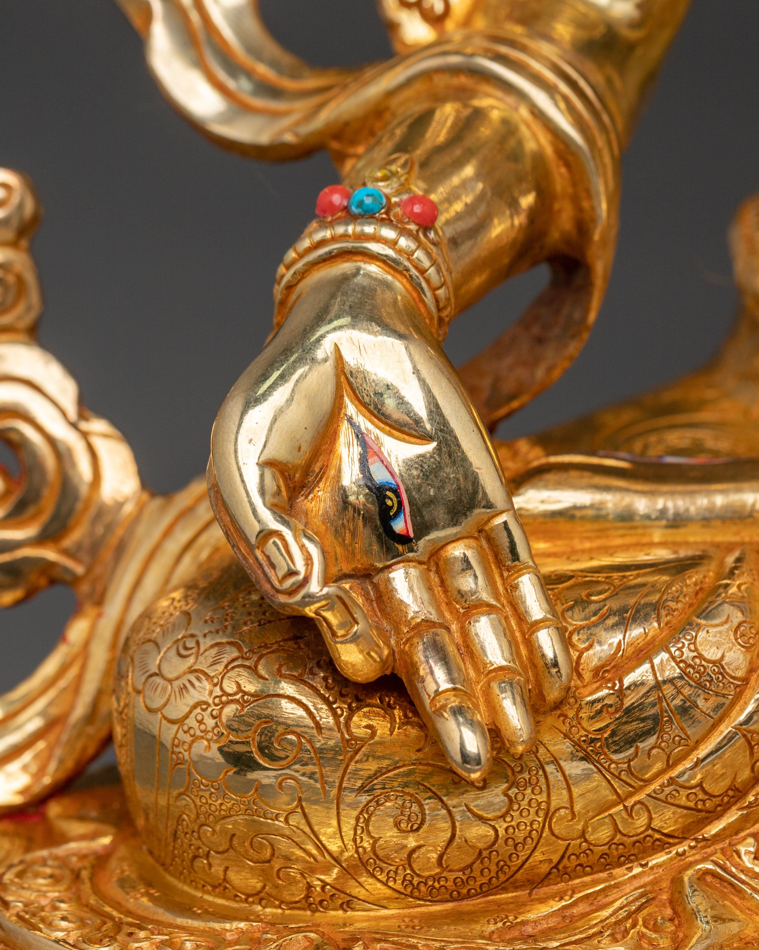 White Tara Statue: One with Seven Eyes