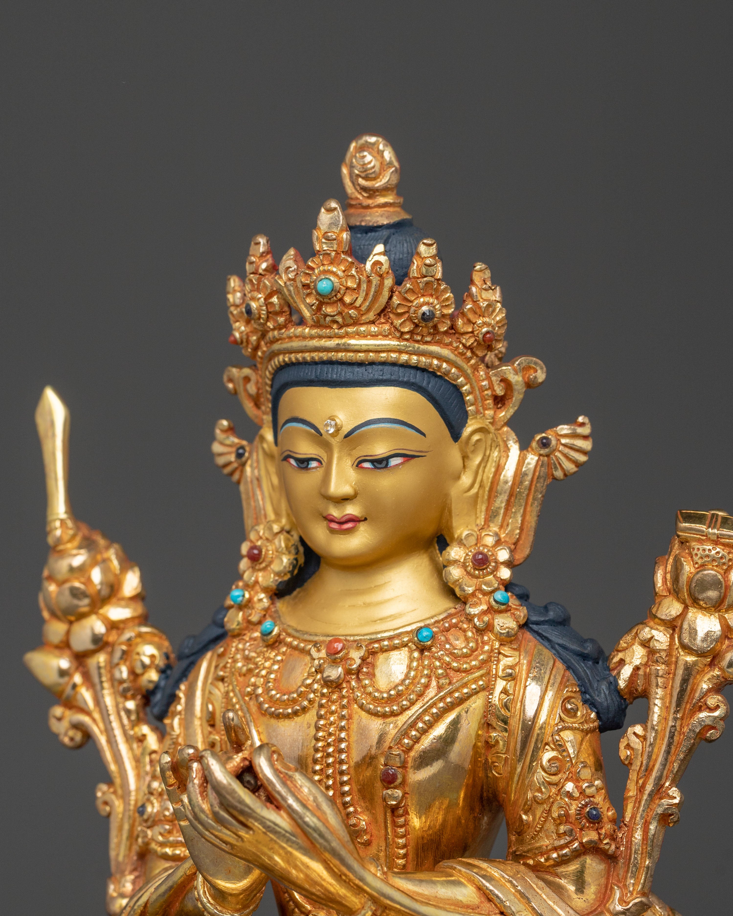 Tikshna Manjushri Handcrafted Statue: Wisdom Deity