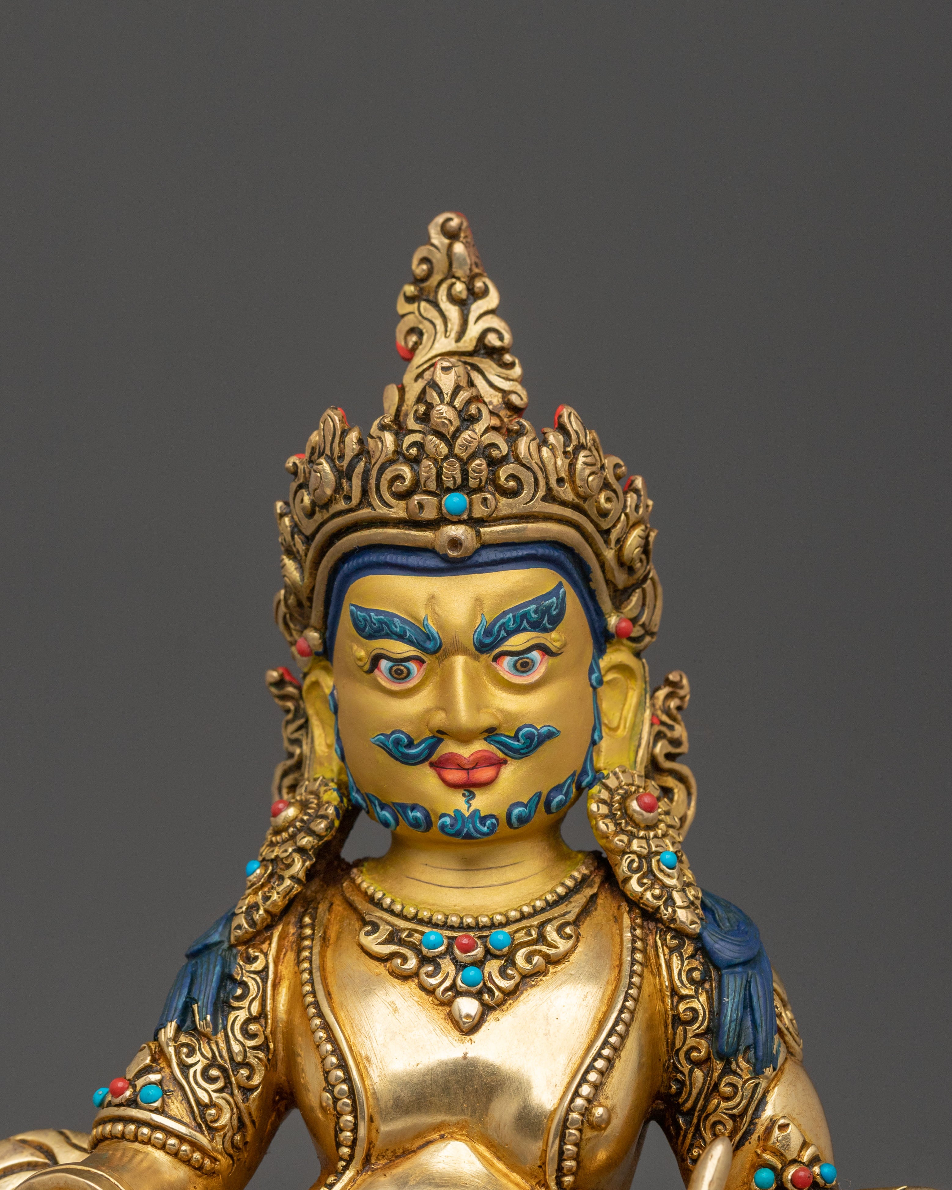 Handcrafted Tibetan Wealth Deity Dzambhala Statue