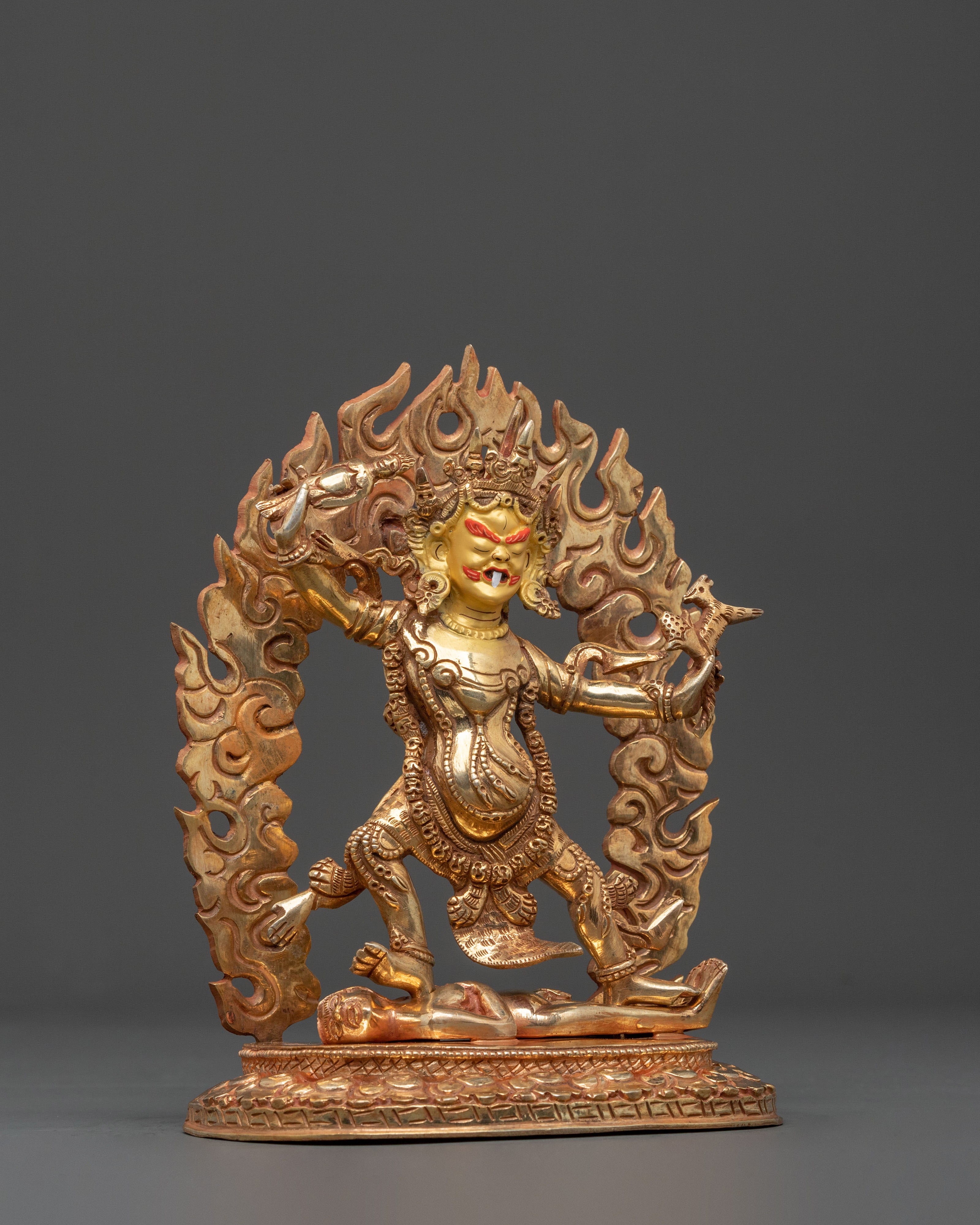 Three Nyingma Dharmapalas Statue Set | Tibetan Wrathful Protector Deities