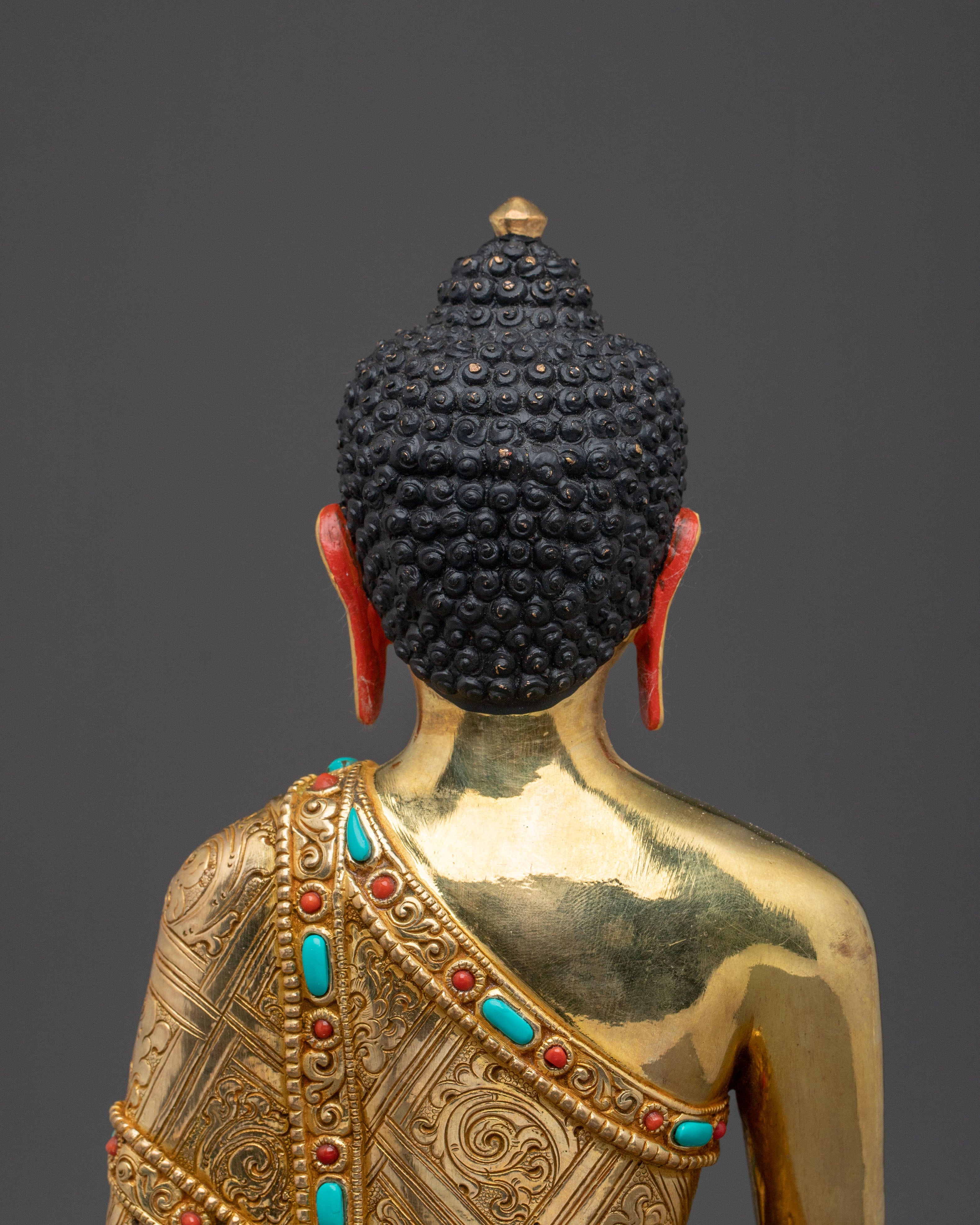 Shakyamuni Buddha Spiritual Golden Statue | Buddhist Shrine Decor