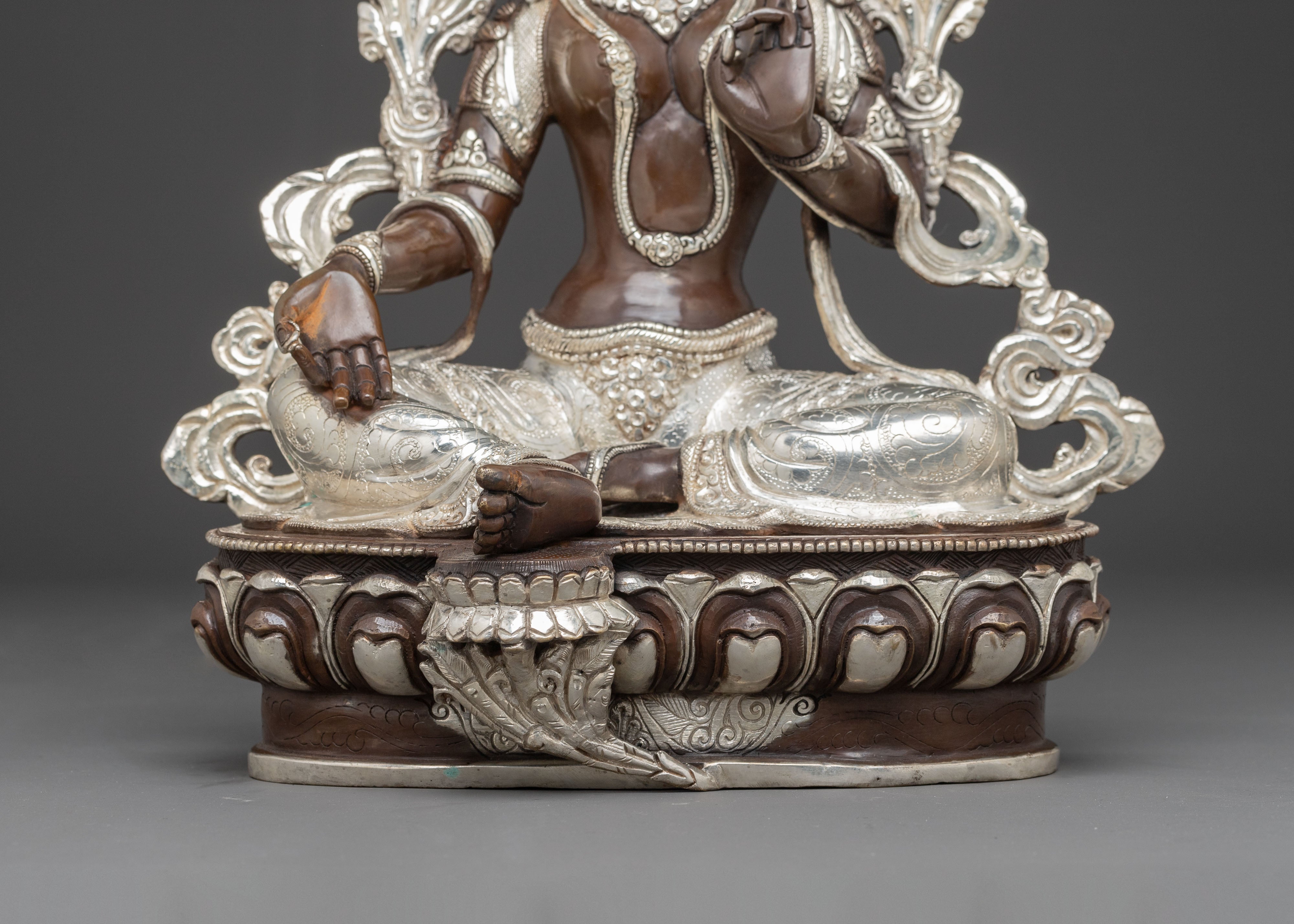 Green Tara Oxidized Copper Artwork | Mother of Liberation