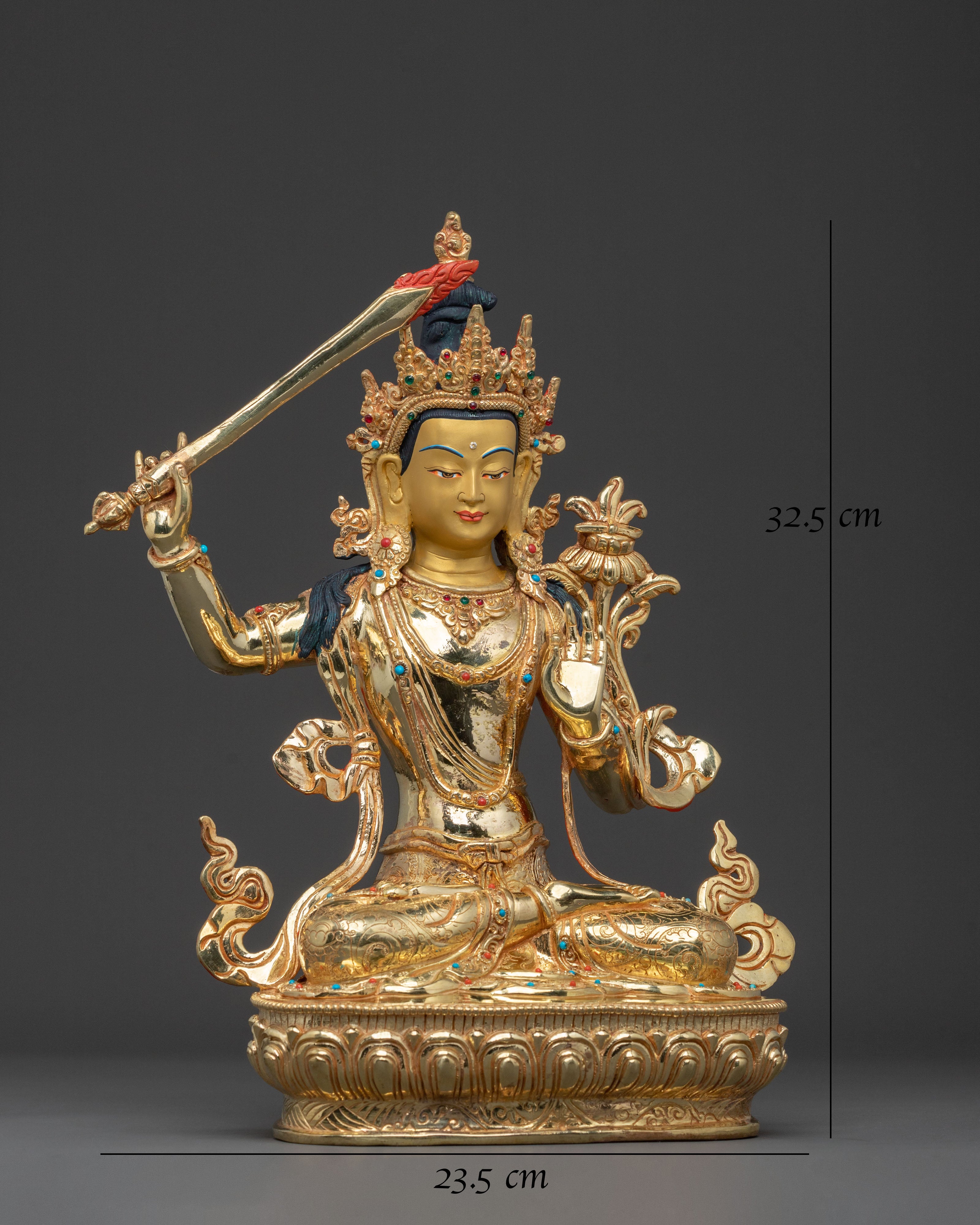 Manjushri Himalayan Statue | Sacred Bodhisattva of Wisdom