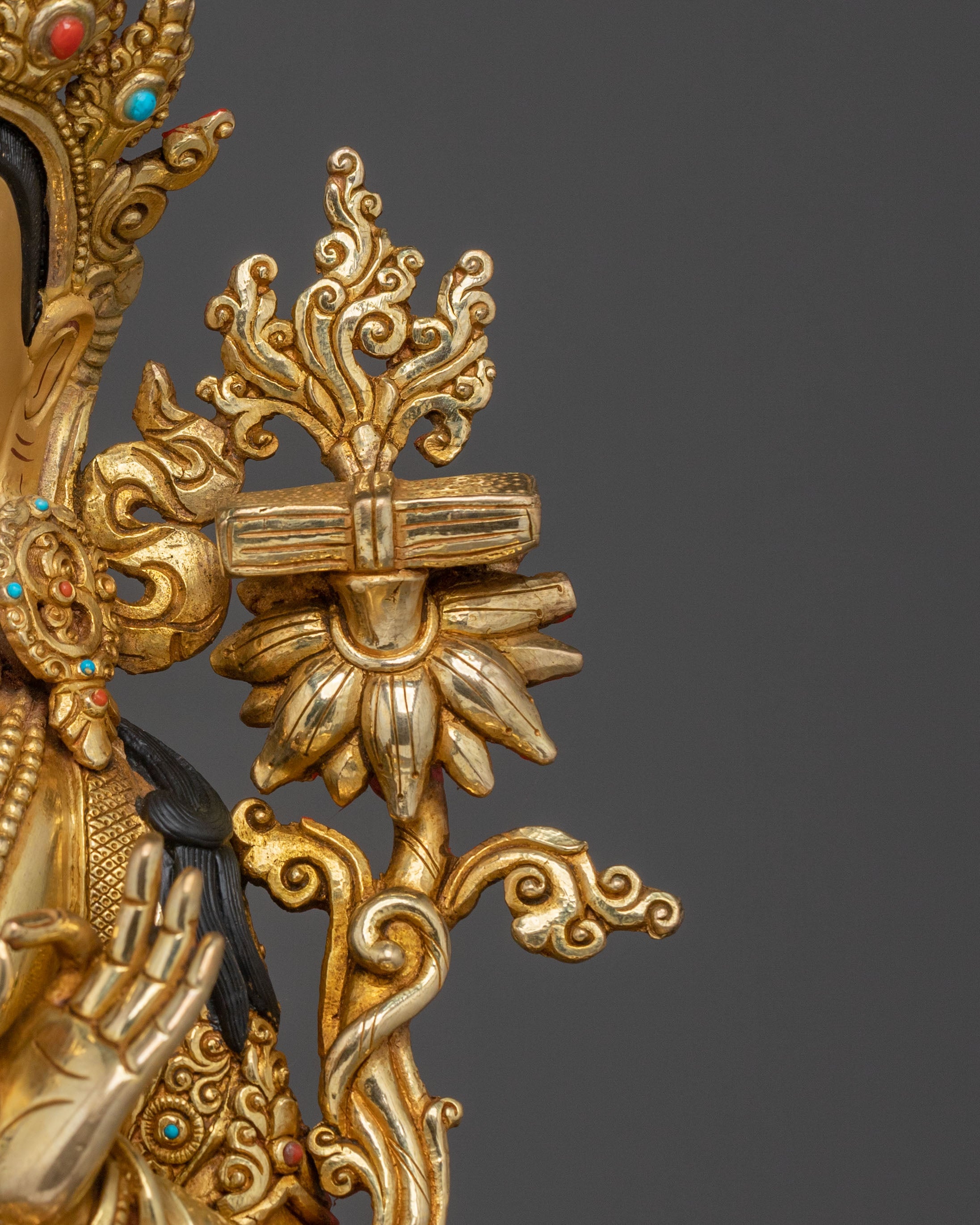 Manjushri Statue On Throne | Bodhisattva of Wisdom