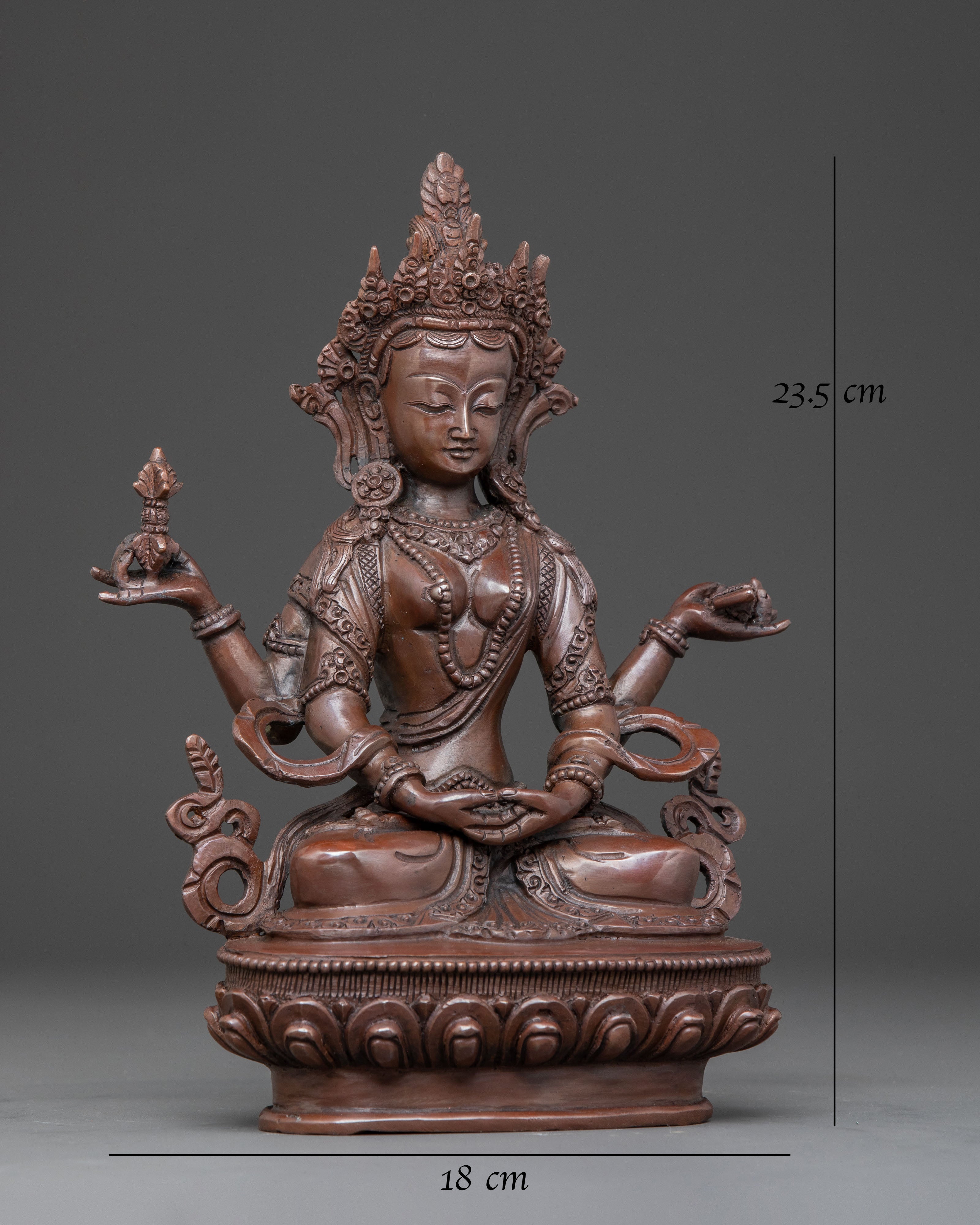 Handmade Prajnaparamita Oxidized Statue 