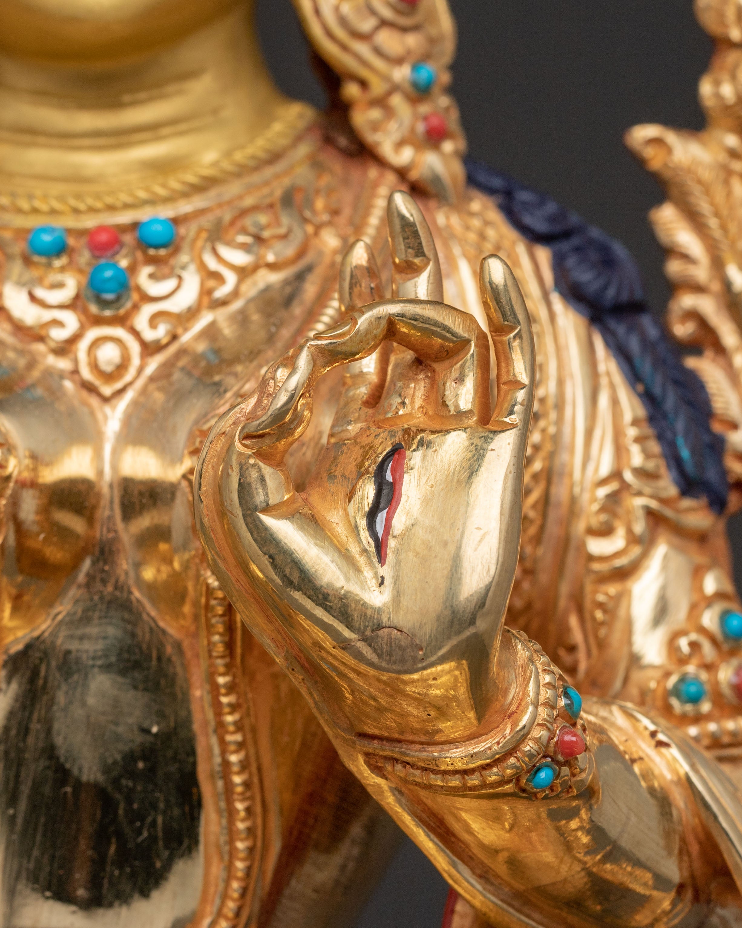 White Tara Healing Deity Sculpture: Handcrafted Serenity