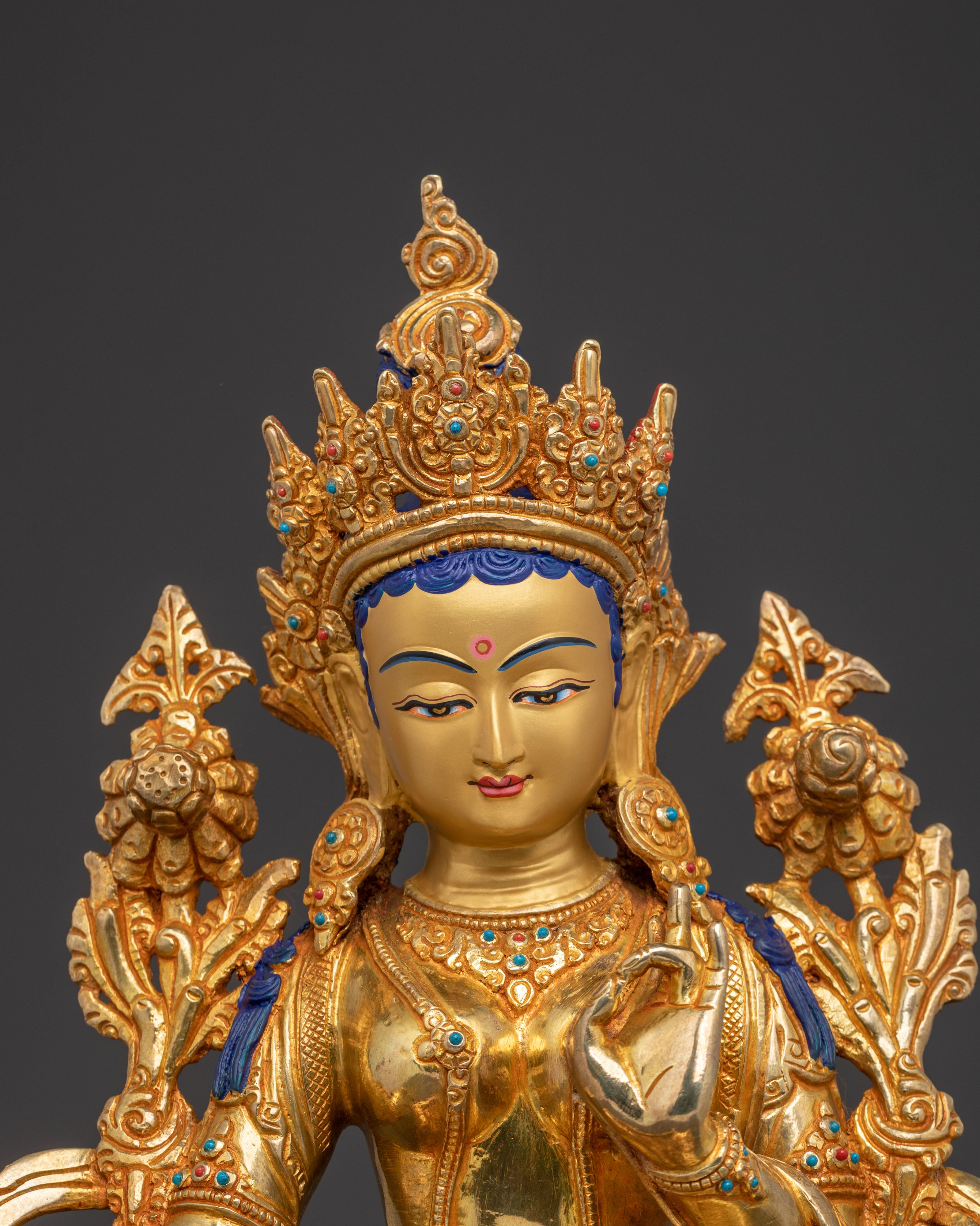 Handcrafted Green Tara Blessing Statue