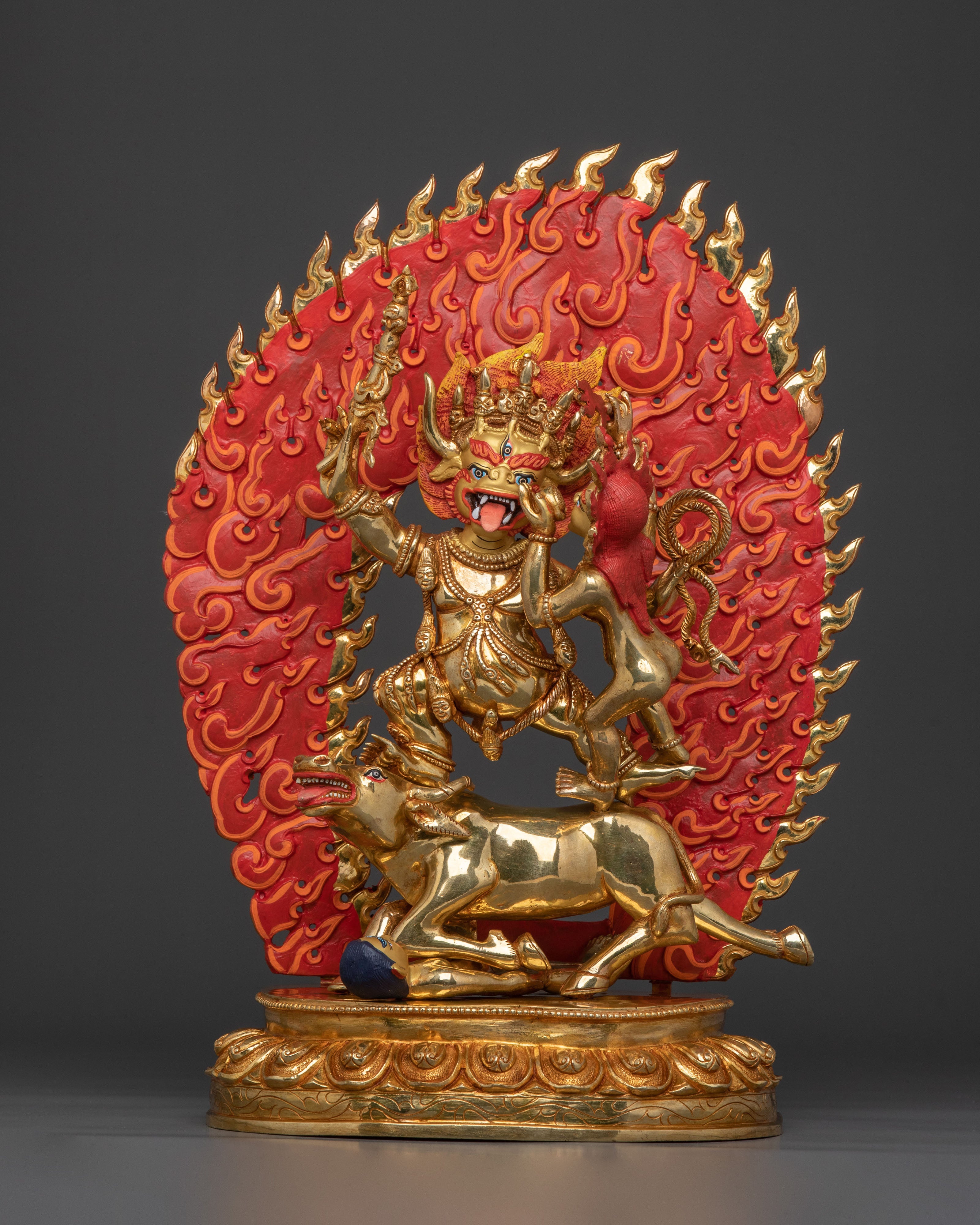 Yama Dharmaraja Buddhist Statue | Tibetan Protector Deity Sculpture
