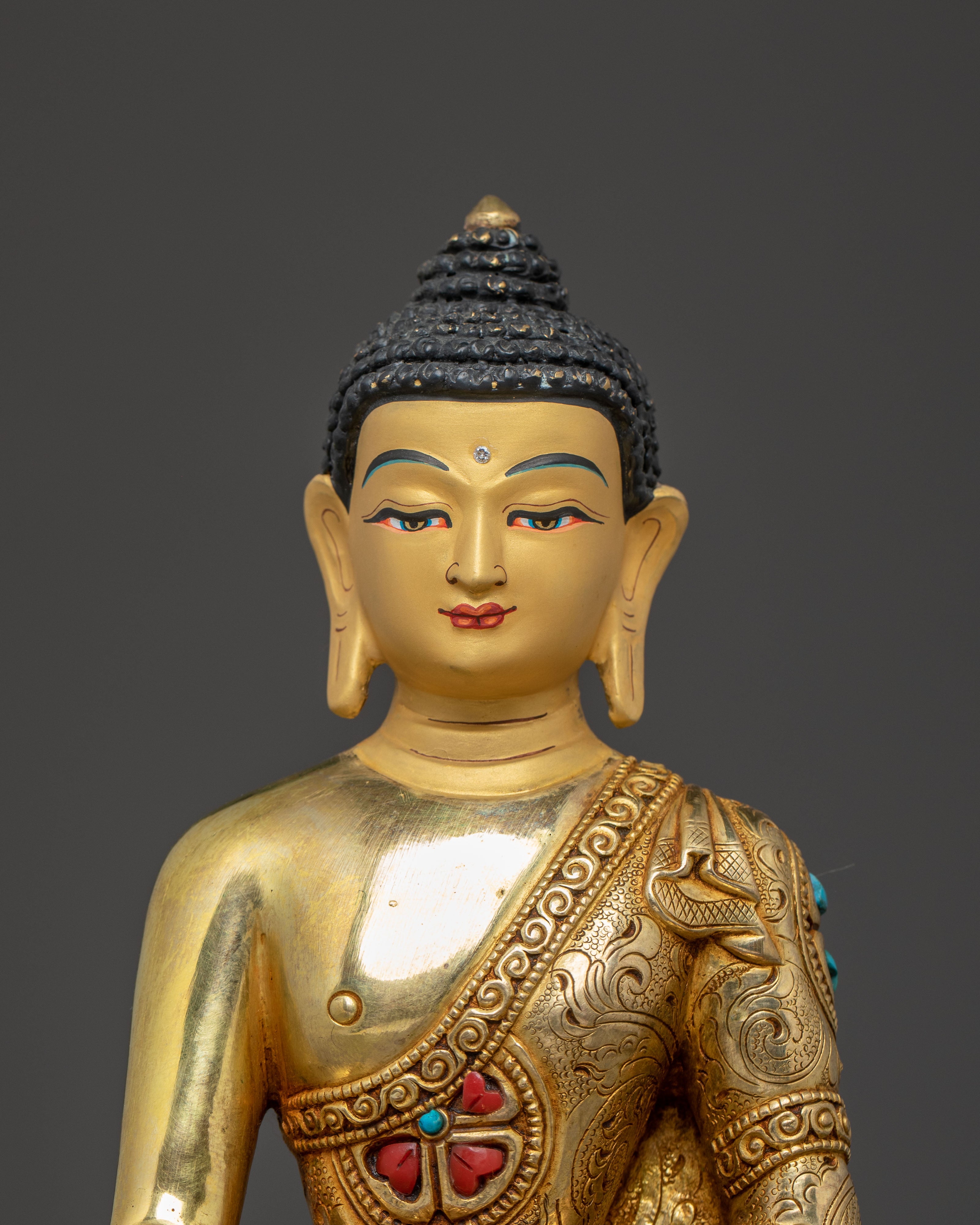 Shakyamuni Buddha Handmade Golden Statue | Historical Buddha