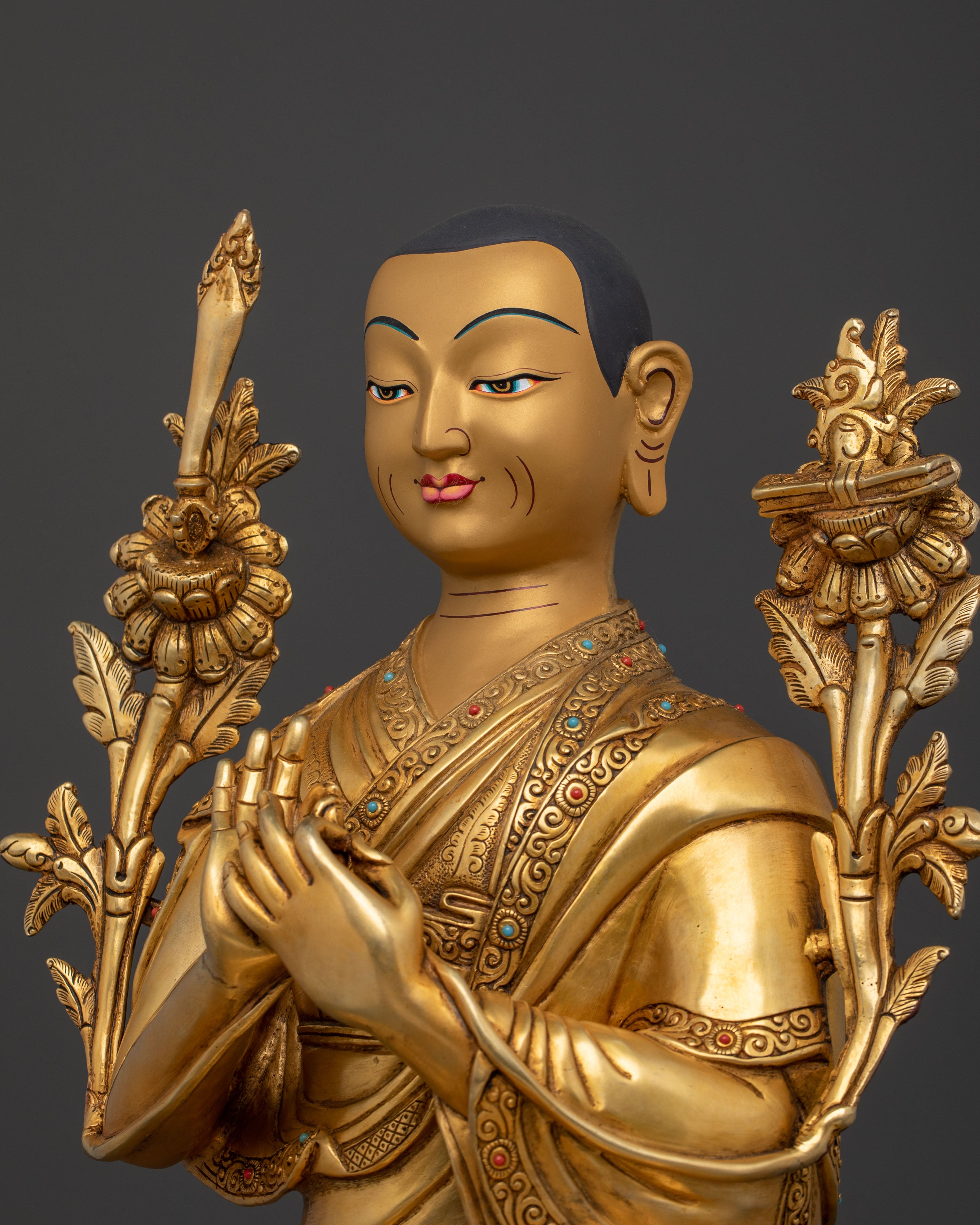 Tsongkhapa Statue with Disciples: Symbol of Wisdom