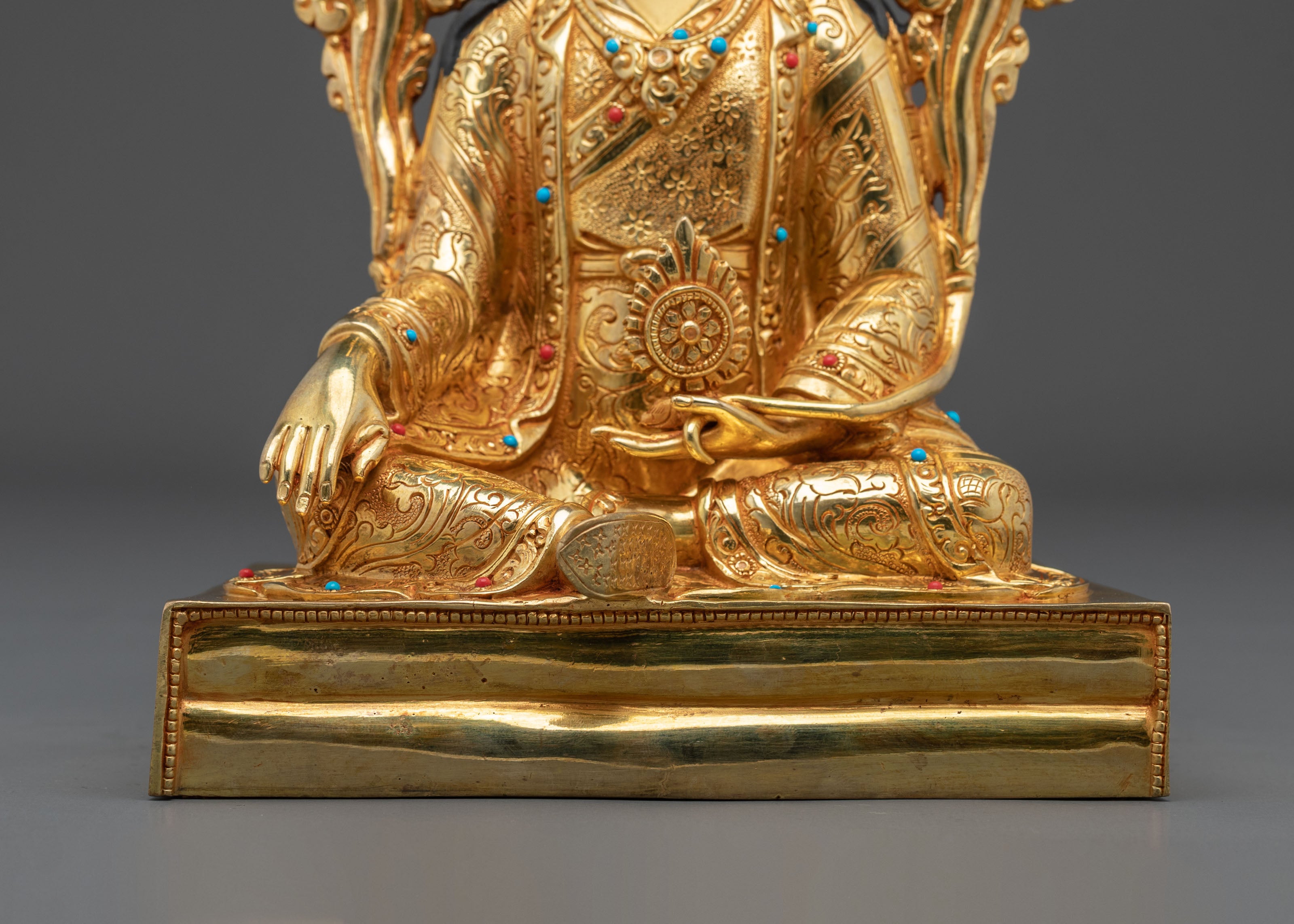Trisong Detsen Golden Statue | Dharma Patron