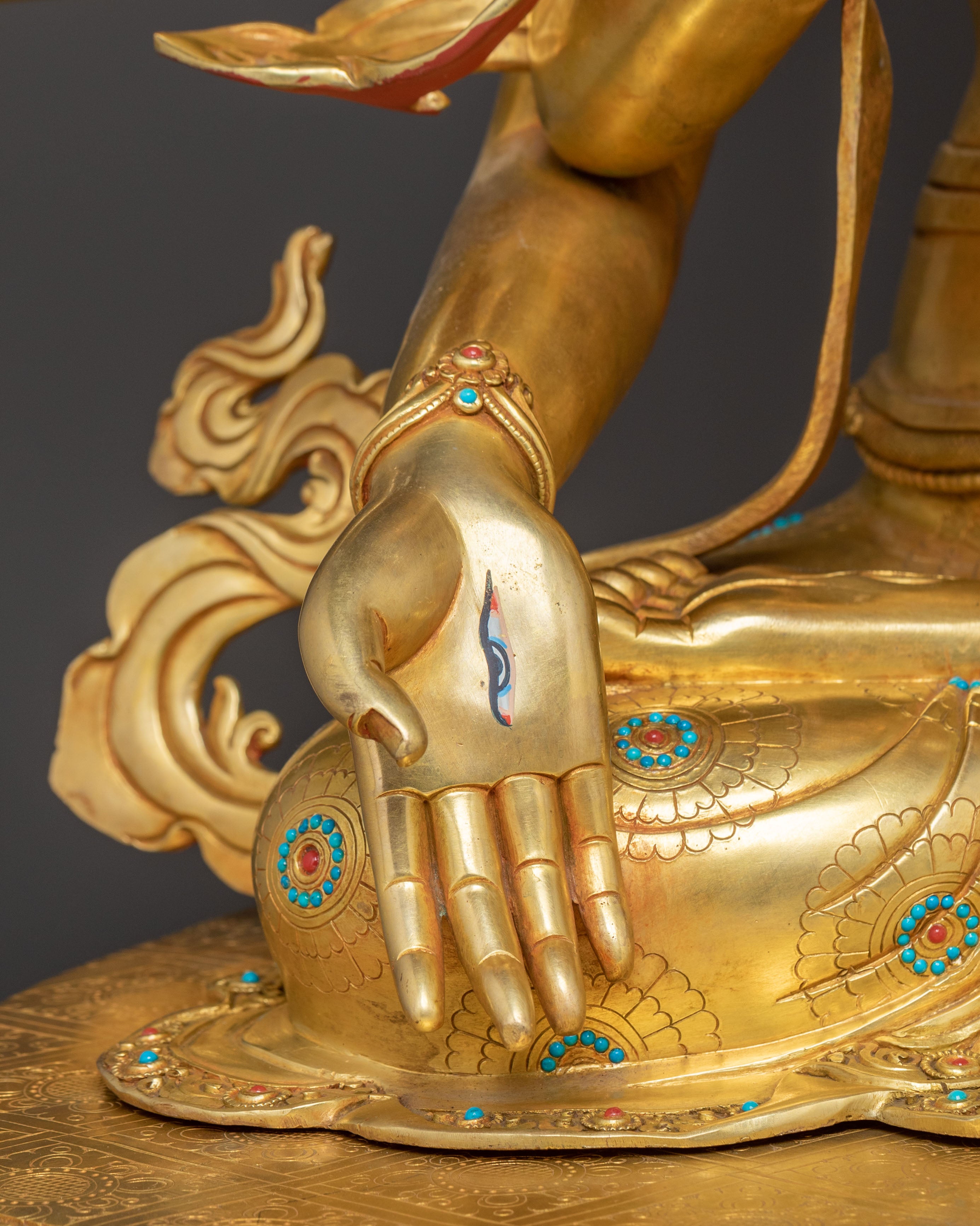 Handcrafted Namgyalma Sacred Statue – 24K Gold Gilded Masterpiece
