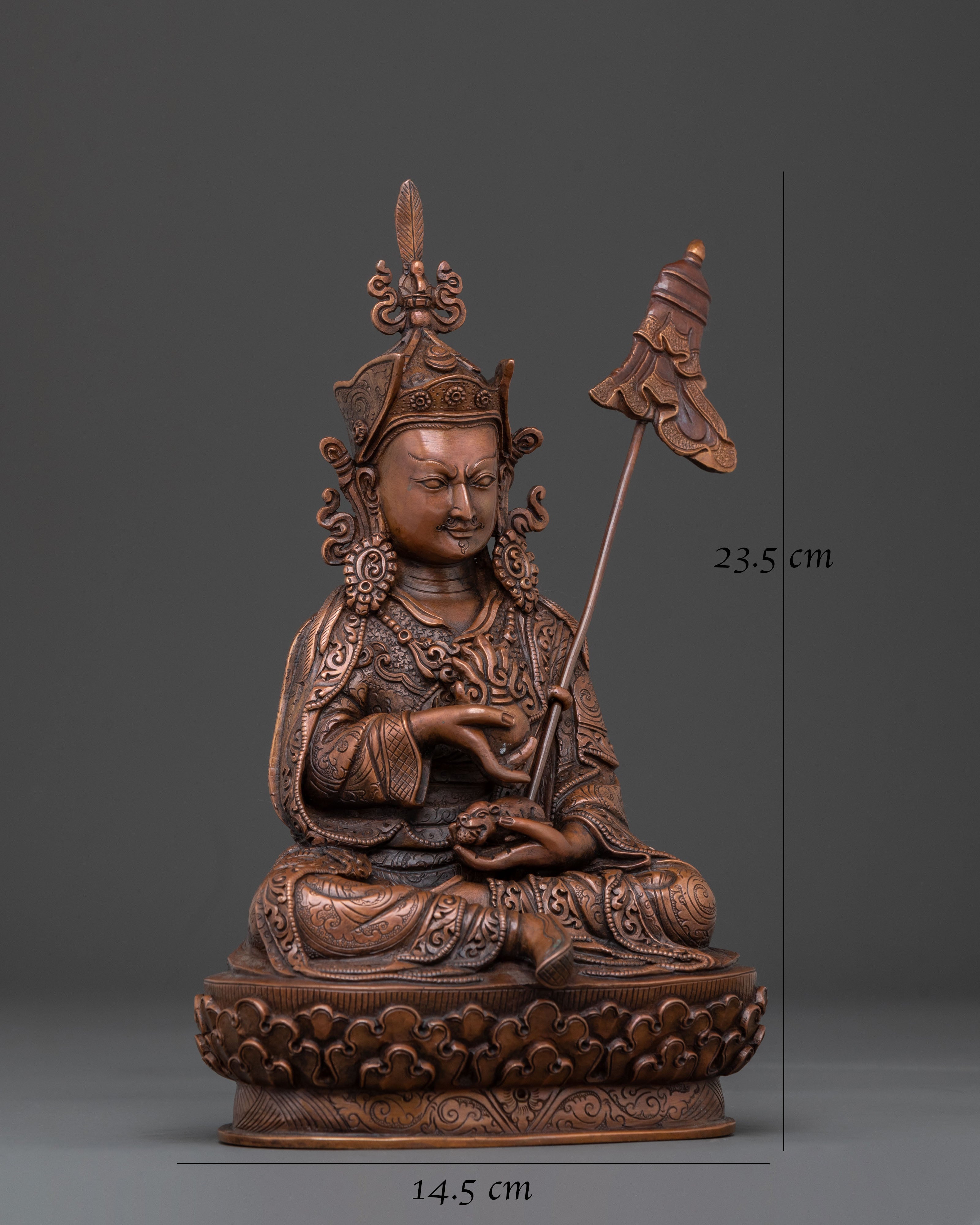 Guru Norla Blessing Statue | Oxidized Copper Figurine