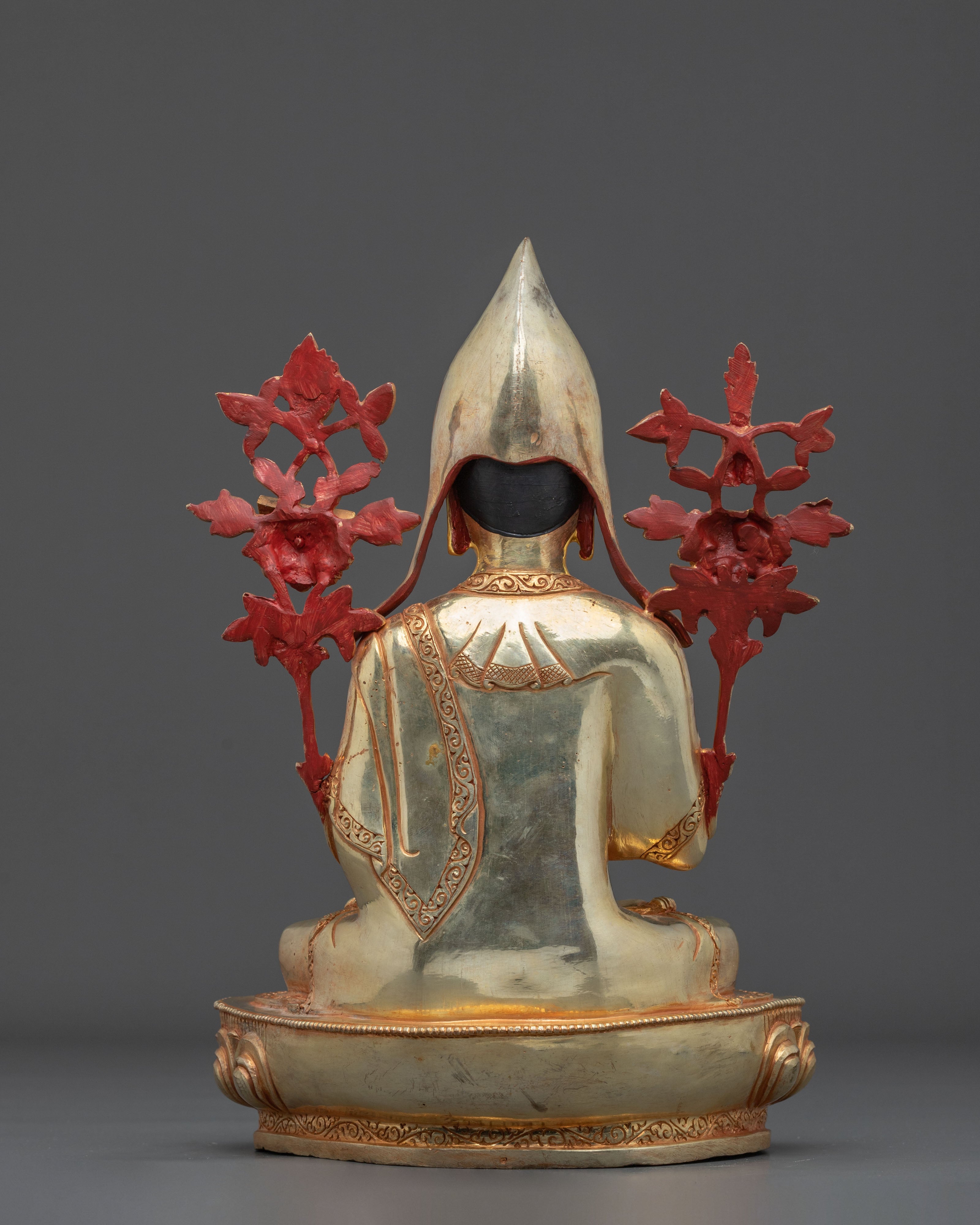 Tsongkhapa Golden Sculpture | Tibetan Buddhist Master